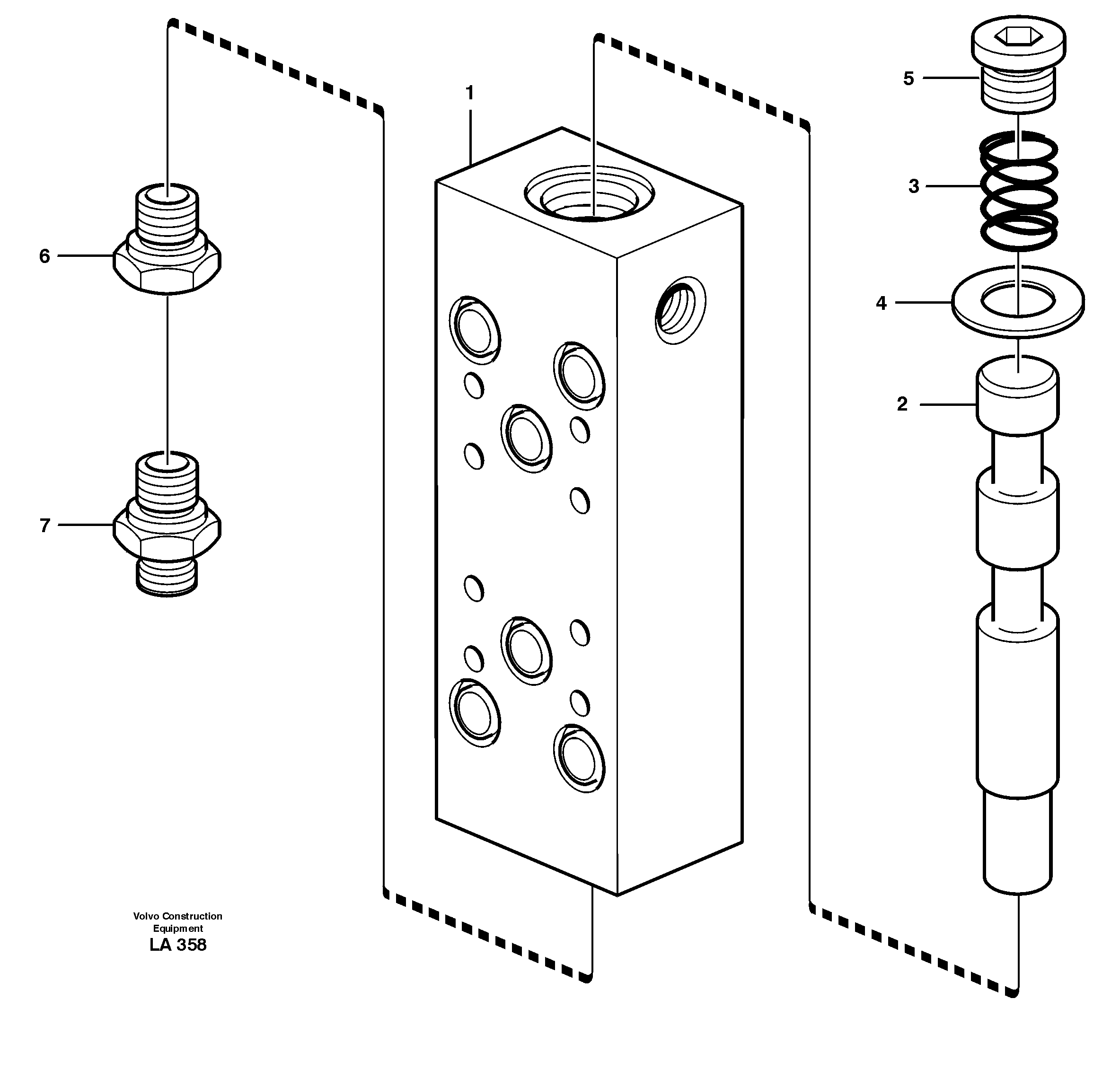 Схема запчастей Volvo EW150C - 44132 Float position valve EW150C SER NO 689-