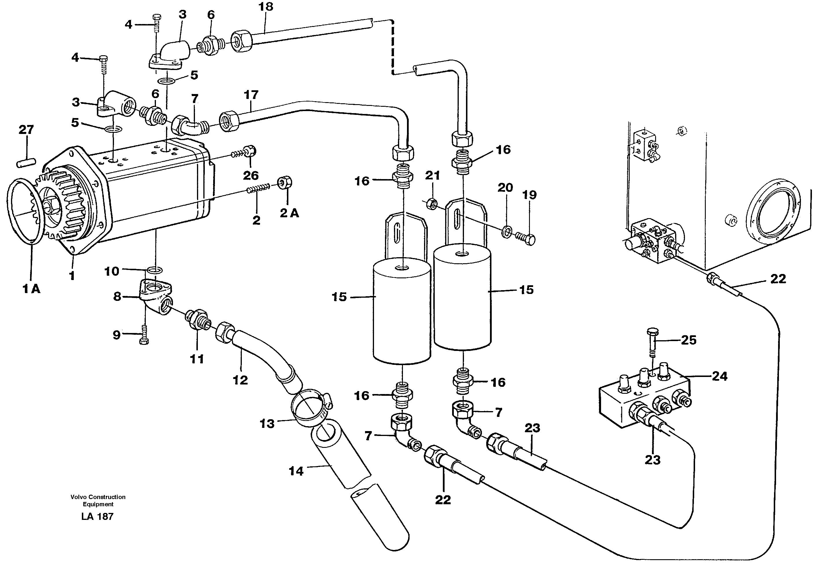 Схема запчастей Volvo EW150C - 88518 Servo pump EW150C SER NO 689-