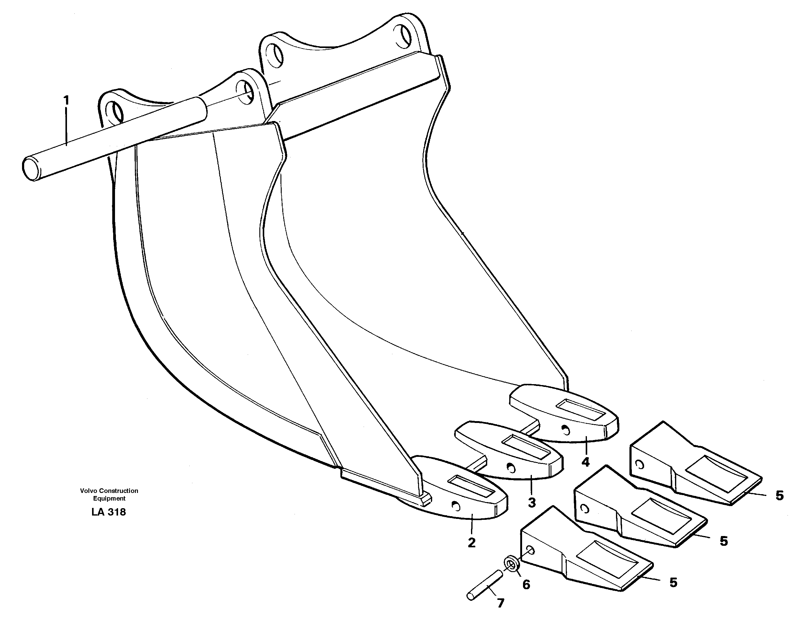 Схема запчастей Volvo EW150C - 10123 Cable bucket EW150C SER NO 689-