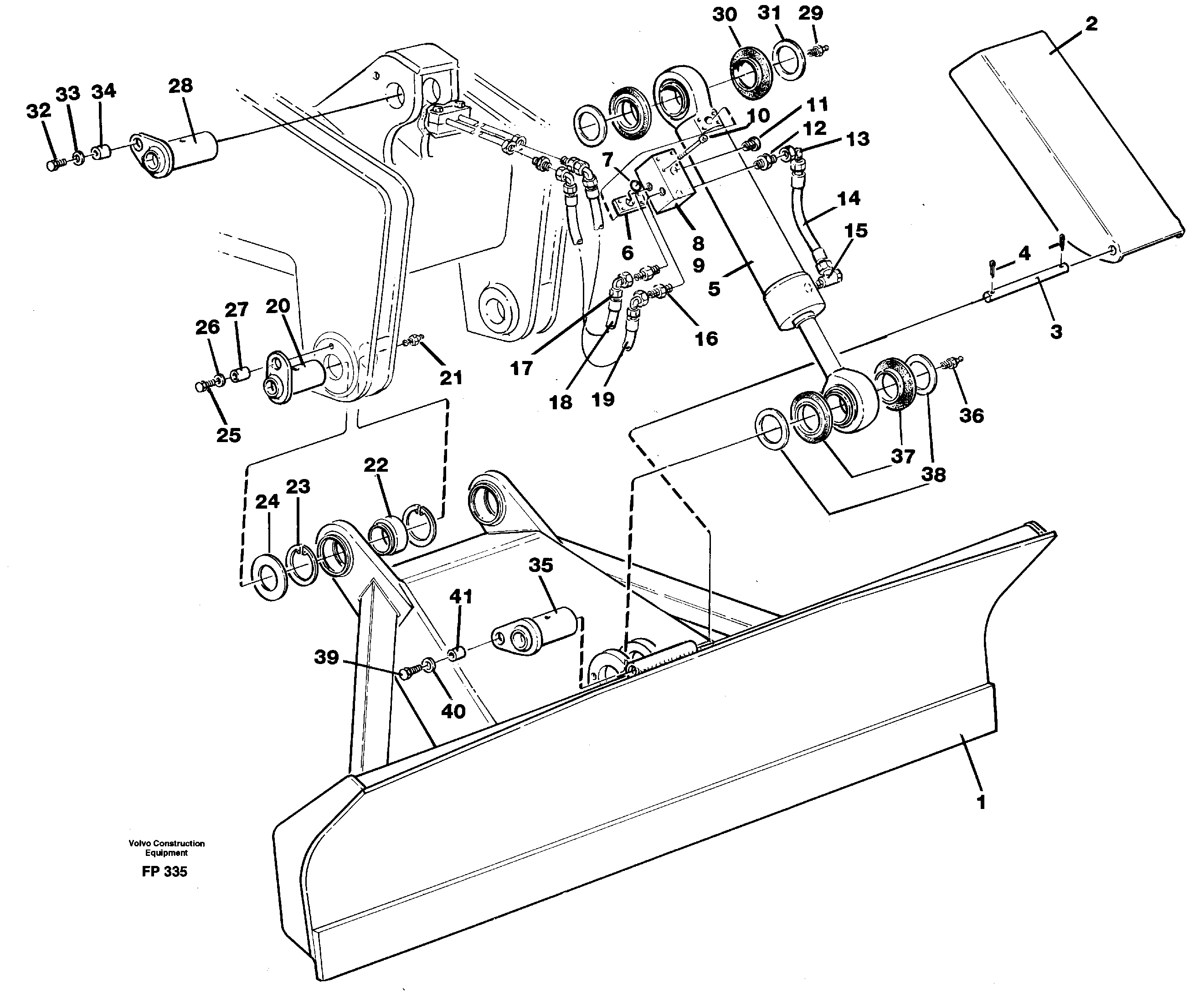 Схема запчастей Volvo EW150C - 10520 Dozer blade,front 2,5 and 2,6 m EW150C ?KERMAN ?KERMAN EW150C SER NO - 688