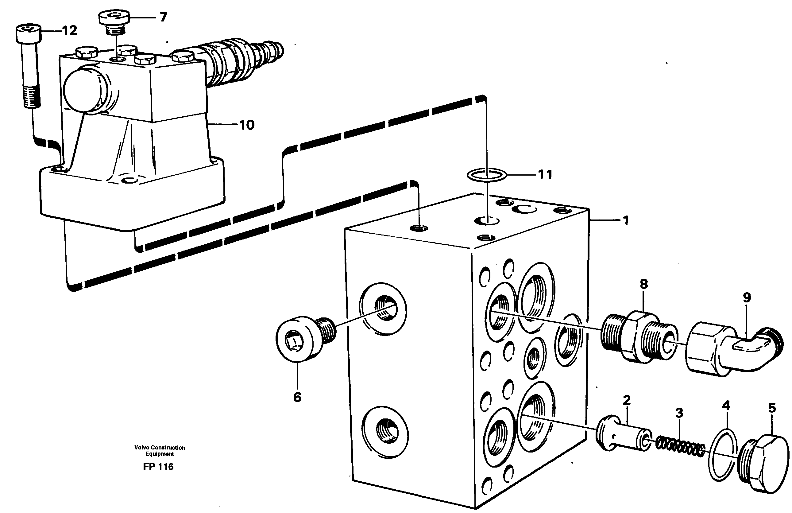 Схема запчастей Volvo EW150C - 10541 Pressure limiting valve for slew motor EW150C ?KERMAN ?KERMAN EW150C SER NO - 688