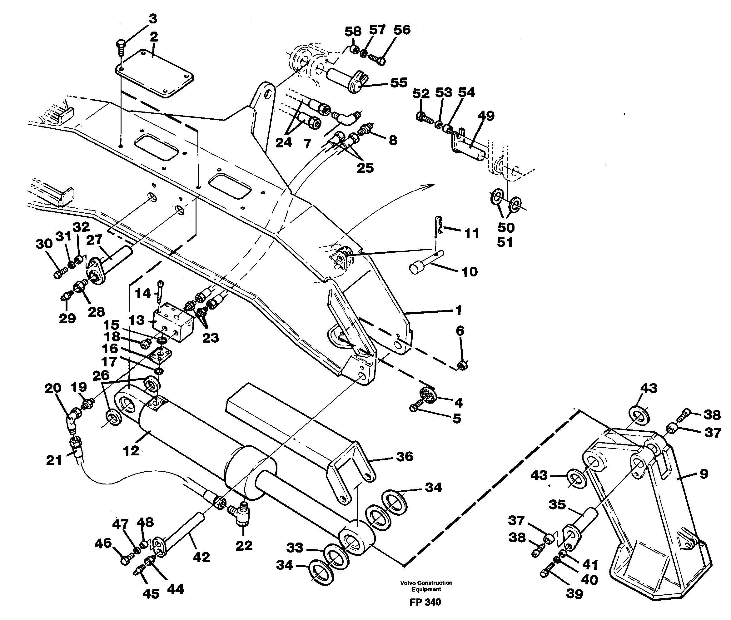 Схема запчастей Volvo EW150C - 10543 Stabilisors with fixed plate EW150C ?KERMAN ?KERMAN EW150C SER NO - 688