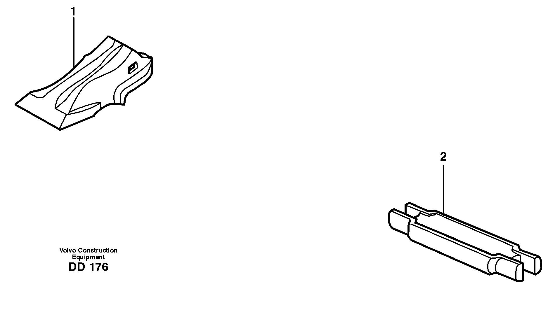 Схема запчастей Volvo EW230B - 36724 Зуб ковша ATTACHMENTS ATTACHMENTS BUCKETS