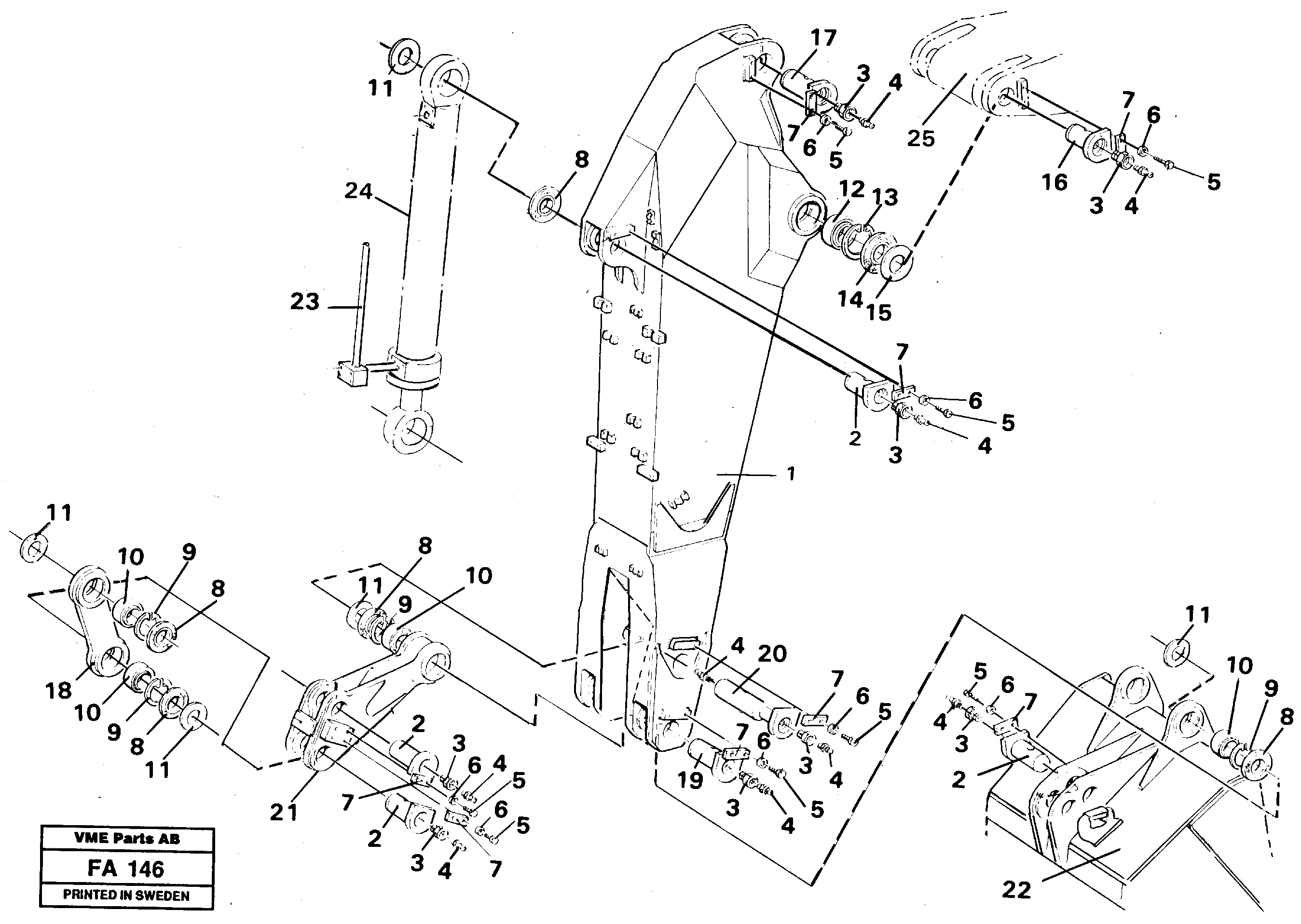 Схема запчастей Volvo EW230B - 31364 Backhoe dipper arm 2.25m EW230B ?KERMAN ?KERMAN EW230B