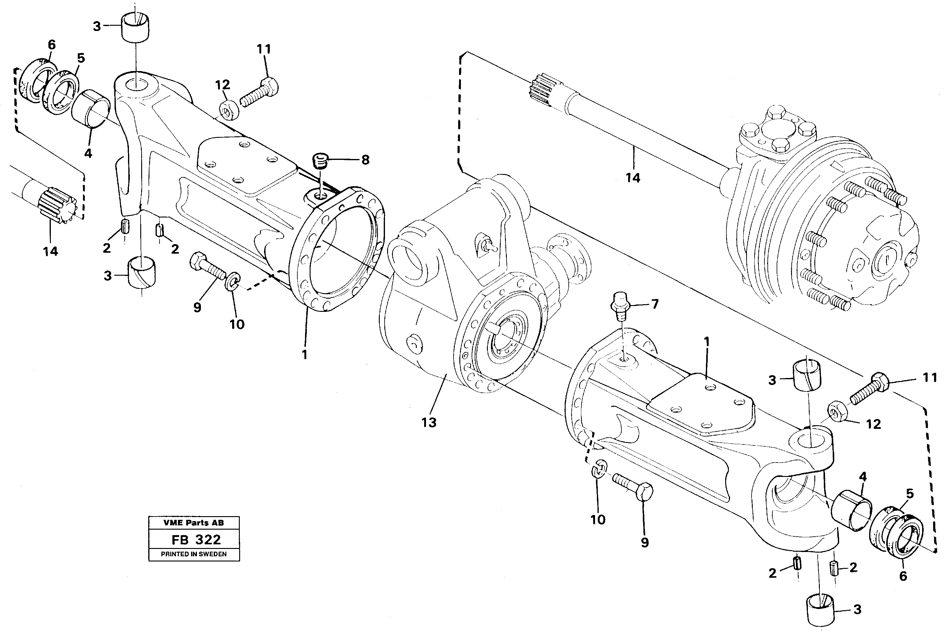 Схема запчастей Volvo EW230B - 26651 Axle beam EW230B ?KERMAN ?KERMAN EW230B