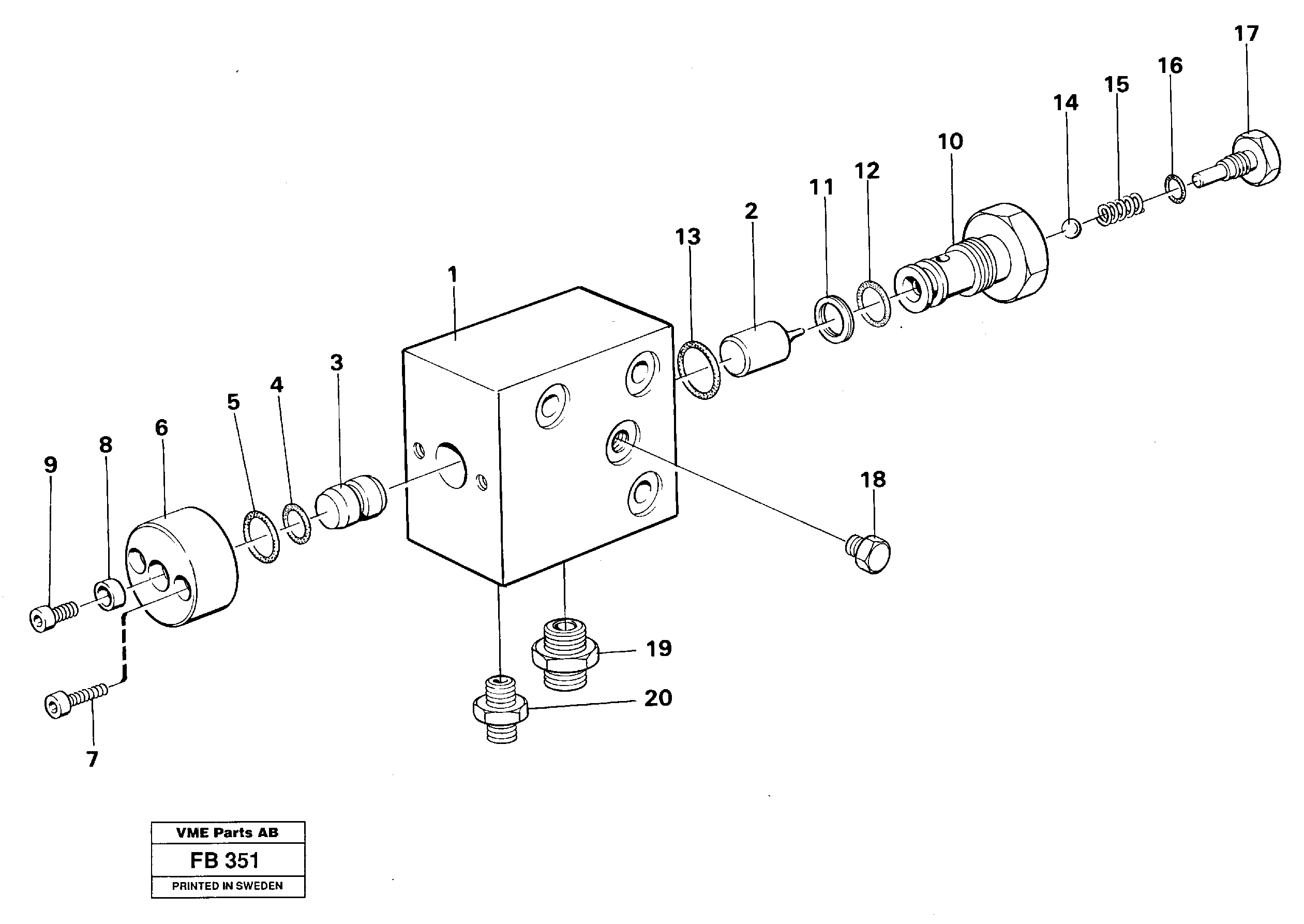 Схема запчастей Volvo EW230B - 31727 Hydraulic lock EW230B ?KERMAN ?KERMAN EW230B