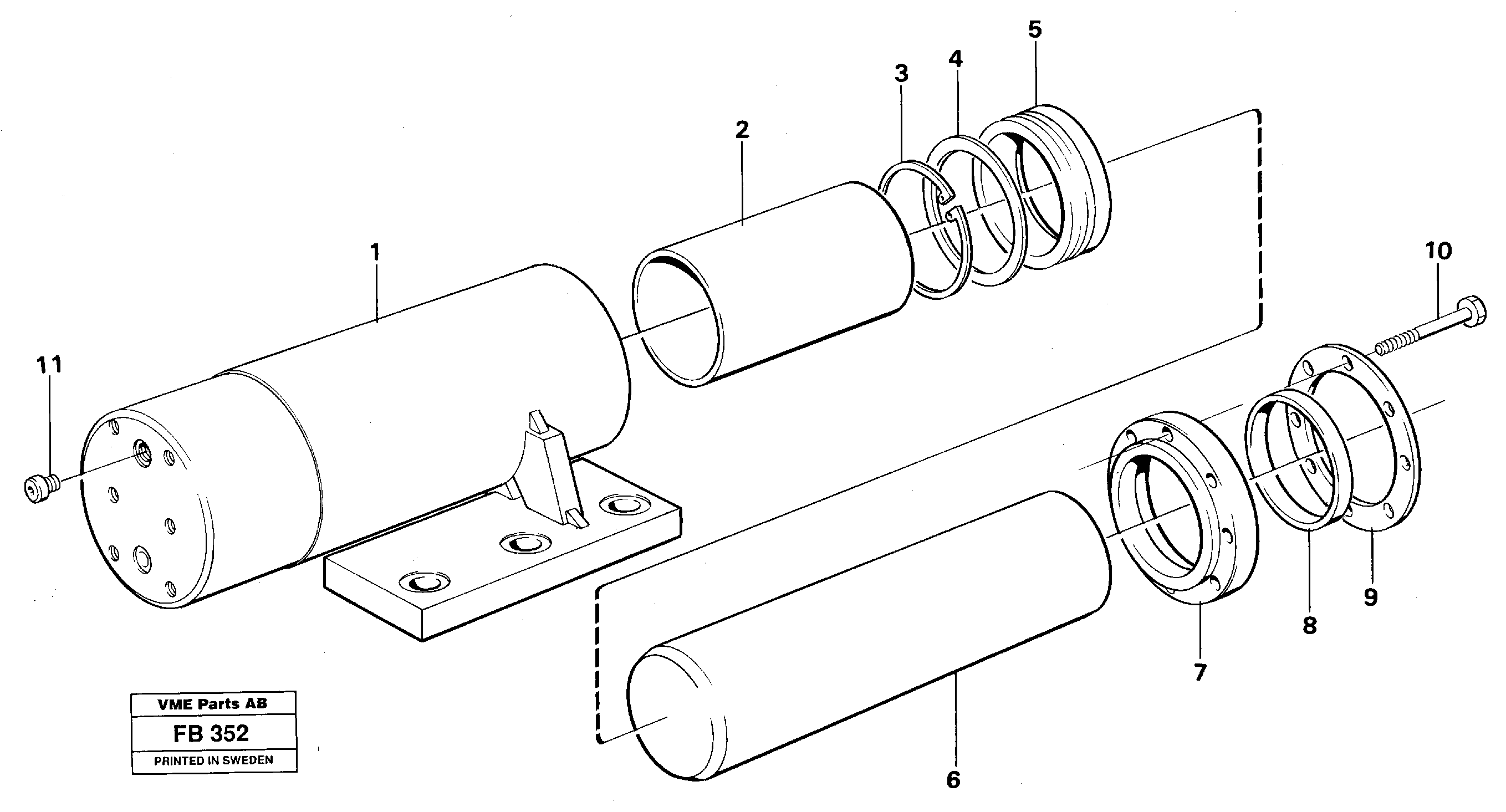 Схема запчастей Volvo EW230B - 31728 Axle locking cylinder EW230B ?KERMAN ?KERMAN EW230B