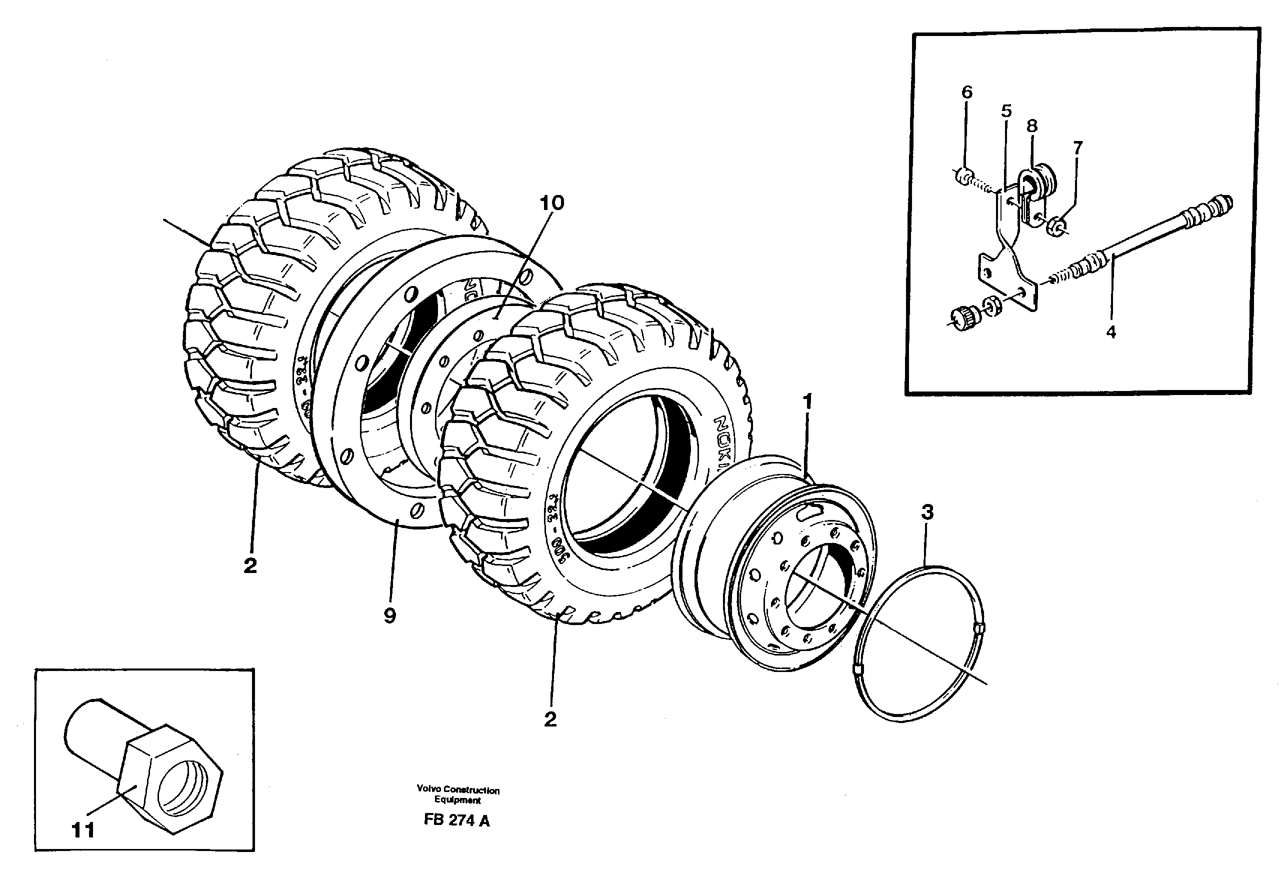 Схема запчастей Volvo EW230B - 57090 Wheel equipment EW230B ?KERMAN ?KERMAN EW230B