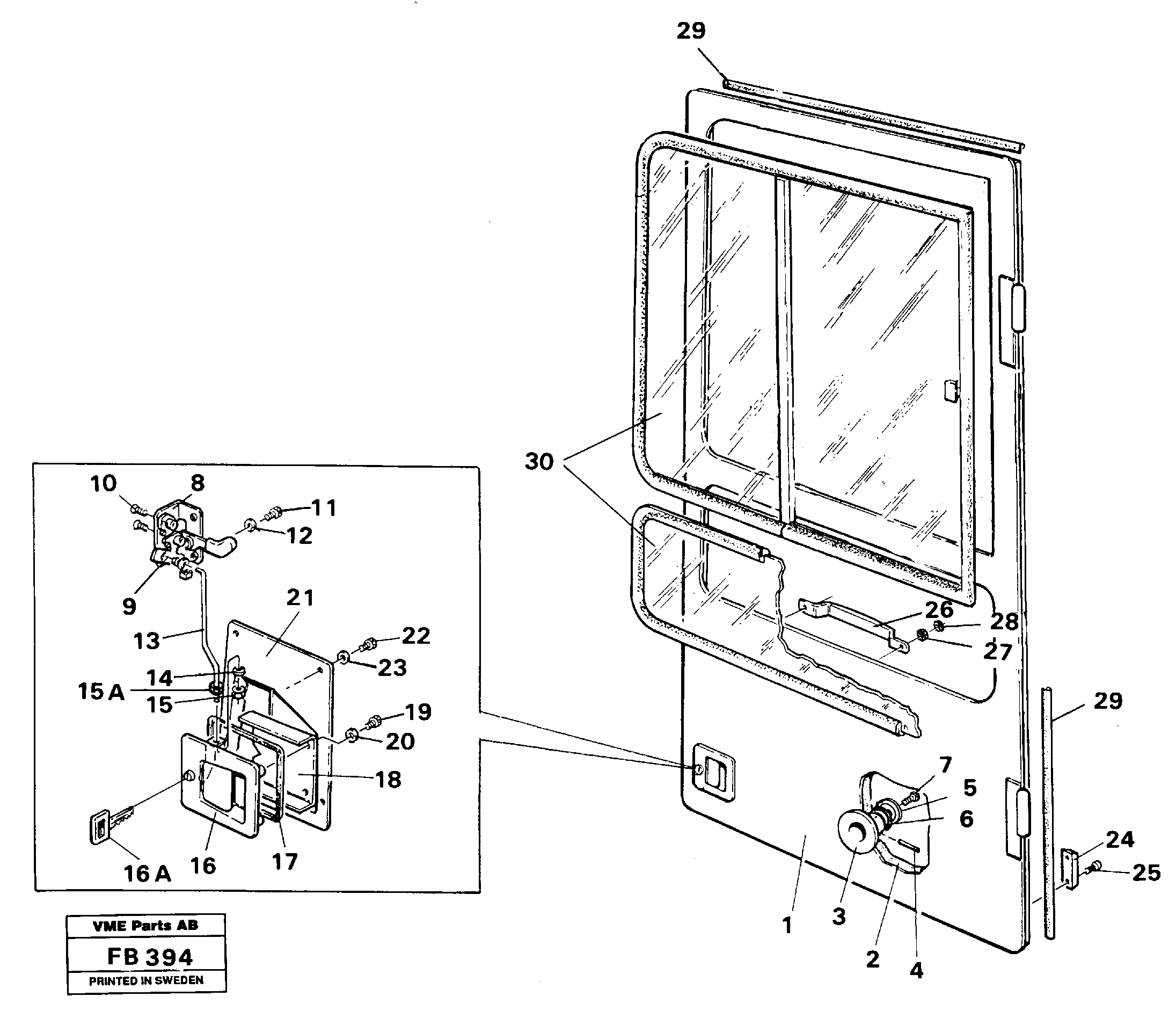 Схема запчастей Volvo EW230B - 30233 Door EW230B ?KERMAN ?KERMAN EW230B