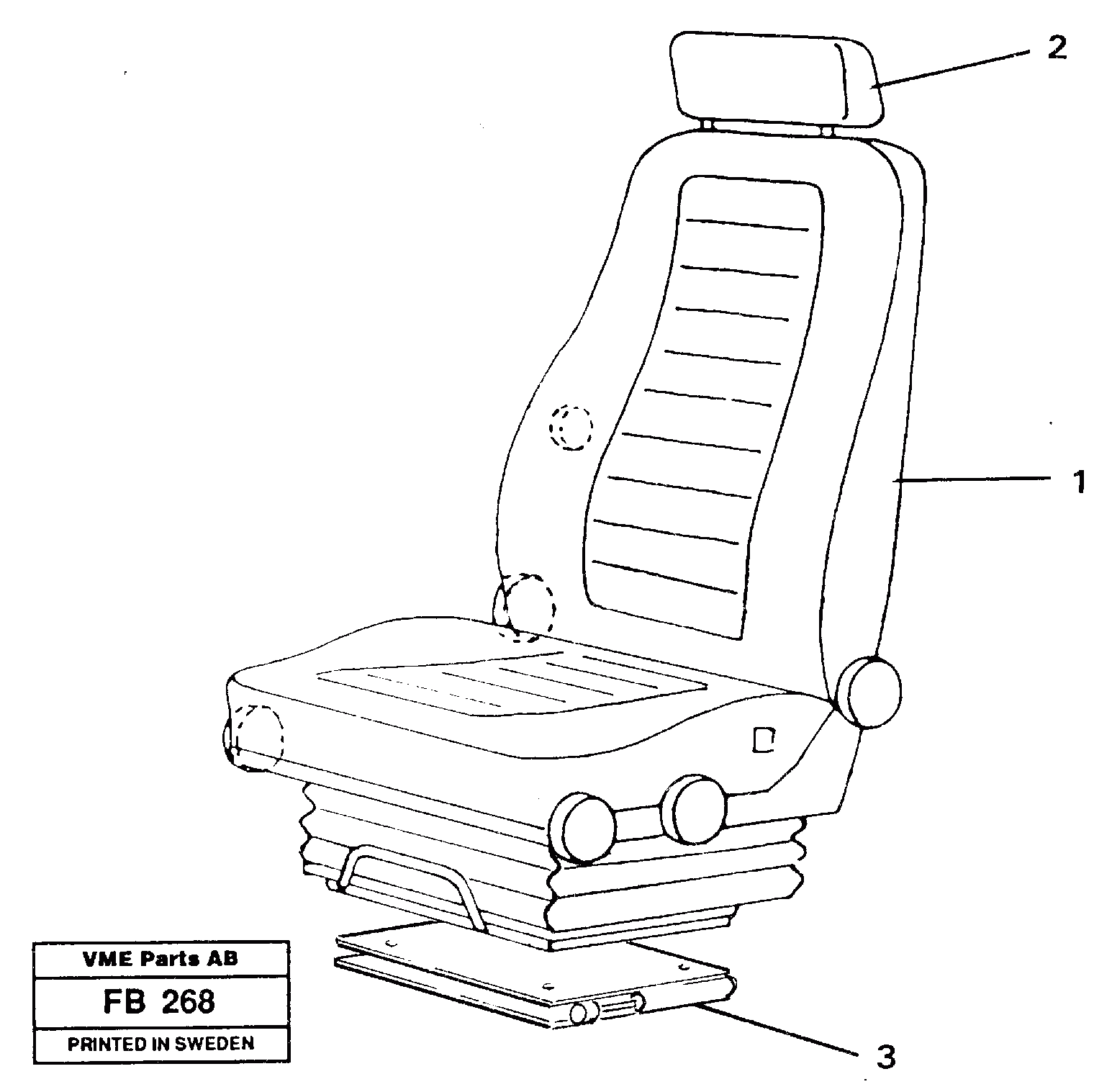 Схема запчастей Volvo EW230B - 26680 Operator seat Viking EW230B ?KERMAN ?KERMAN EW230B