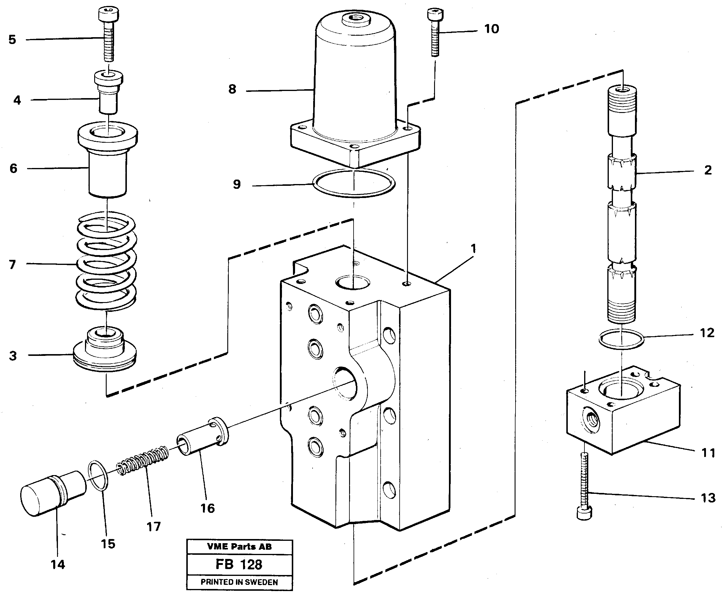 Схема запчастей Volvo EW230B - 100042 Four-way valves Primary EW230B ?KERMAN ?KERMAN EW230B