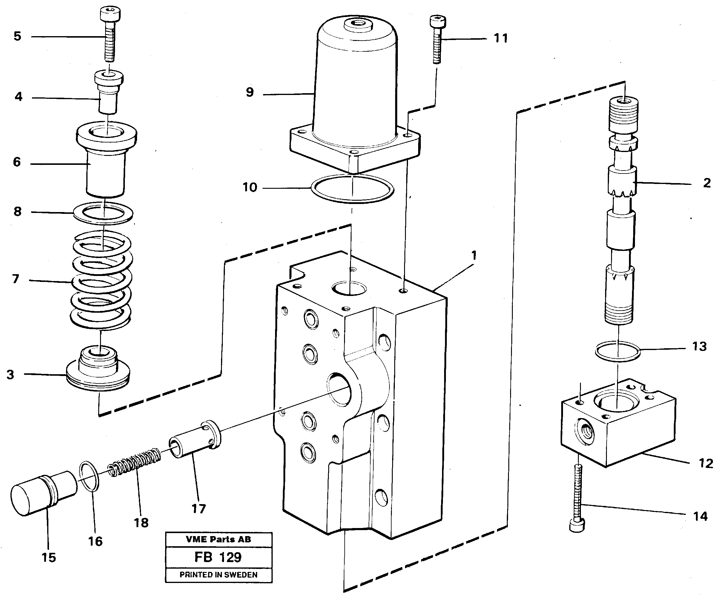 Схема запчастей Volvo EW230B - 106641 Four-way valves, Secondary EW230B ?KERMAN ?KERMAN EW230B