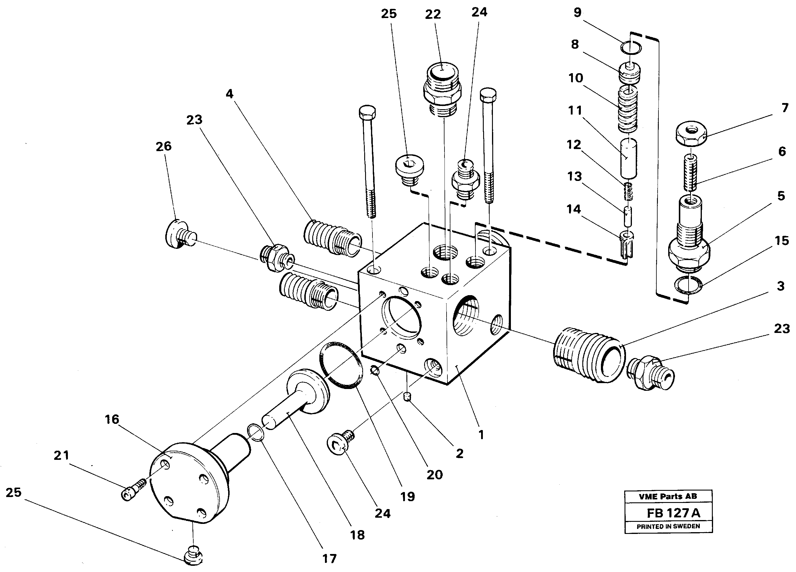 Схема запчастей Volvo EW230B - 31239 Shunt valve EW230B ?KERMAN ?KERMAN EW230B