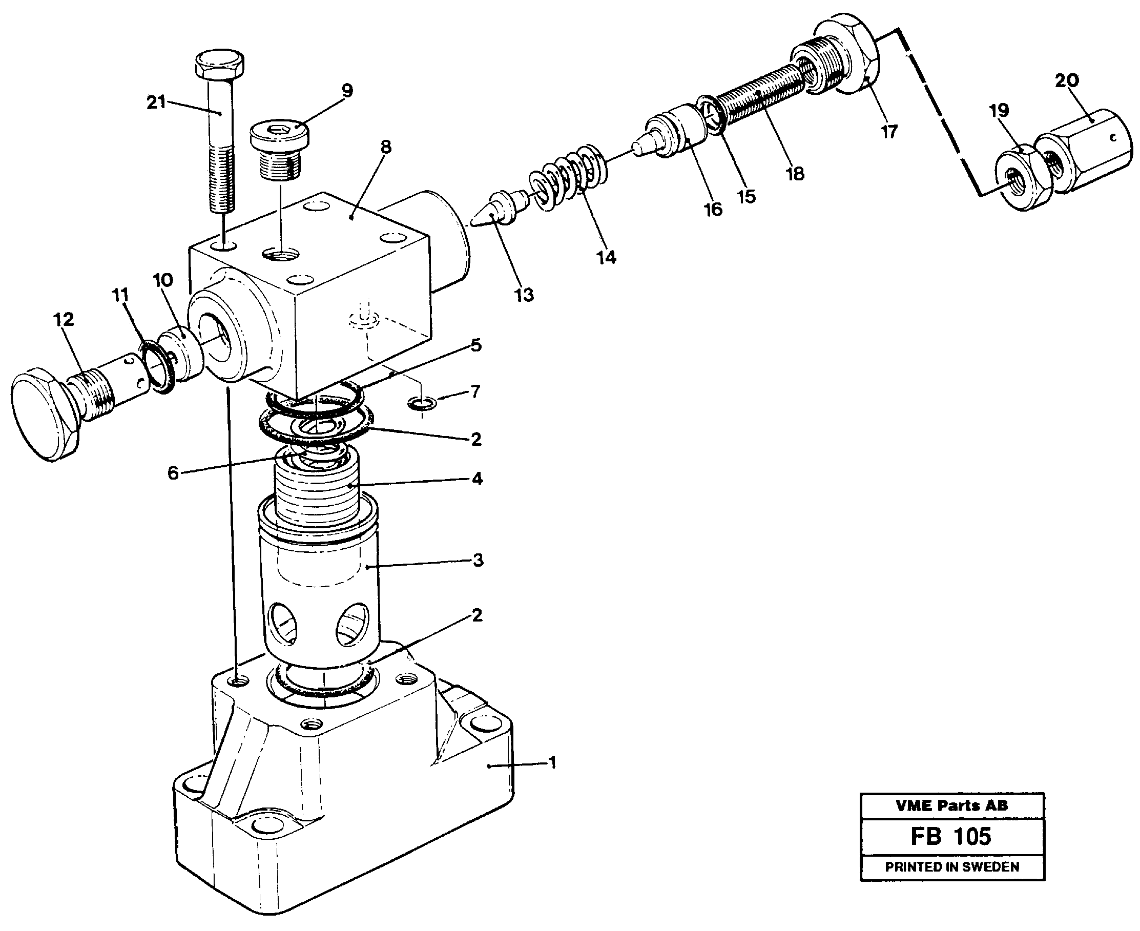 Схема запчастей Volvo EW230B - 31242 Pressure limiting valve EW230B ?KERMAN ?KERMAN EW230B