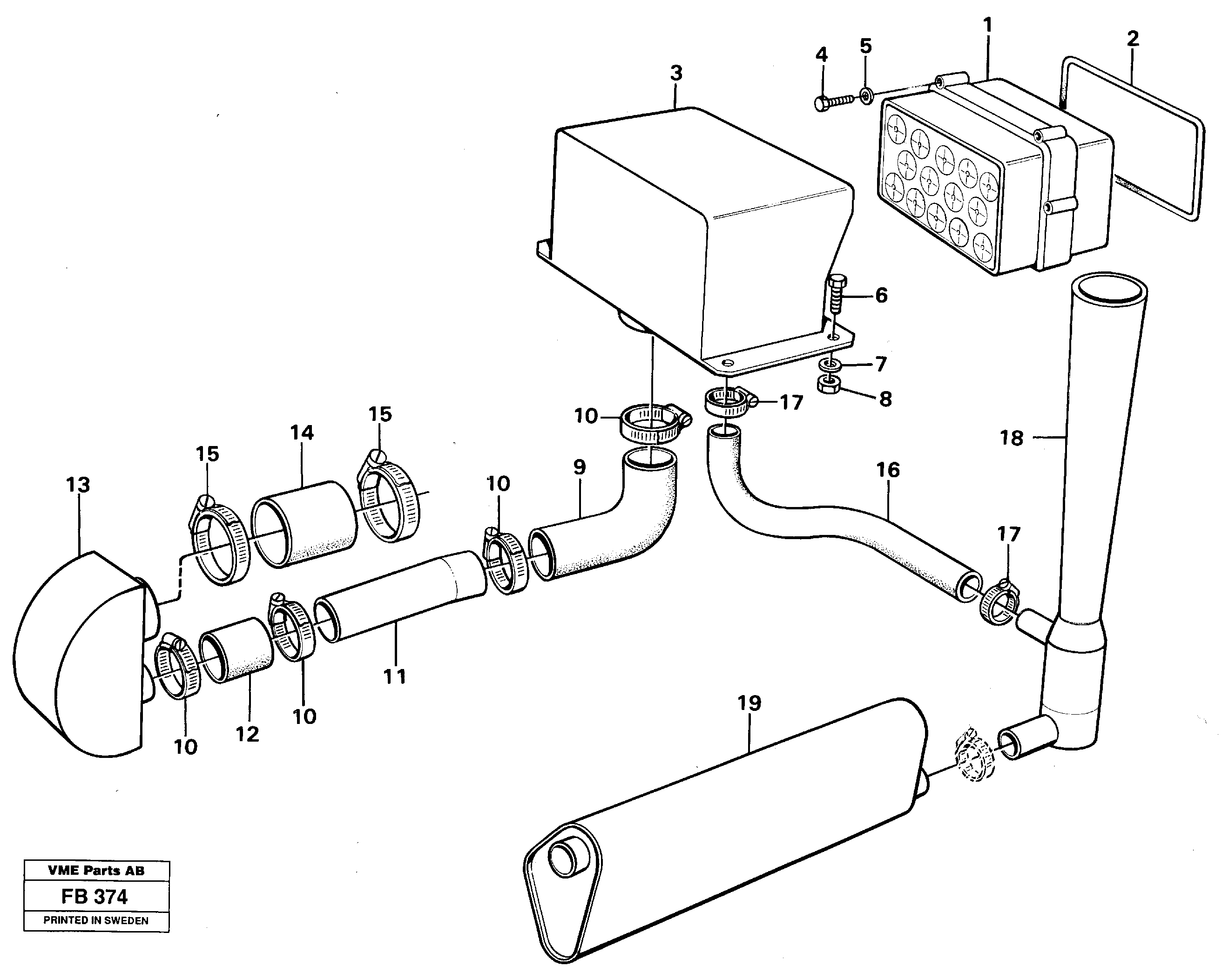 Схема запчастей Volvo EW230B - 81332 Precyclone with ejector EW230B ?KERMAN ?KERMAN EW230B