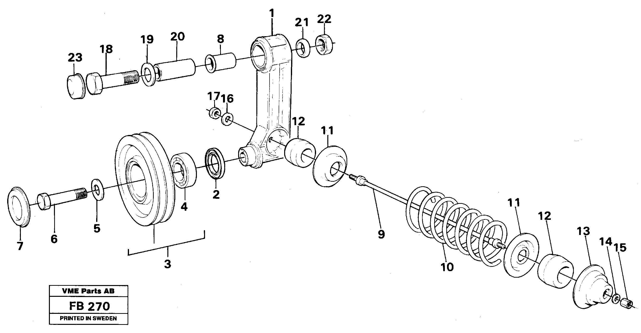 Схема запчастей Volvo EW230B - 32985 Automatic belt tensioner with fitting parts EW230B ?KERMAN ?KERMAN EW230B