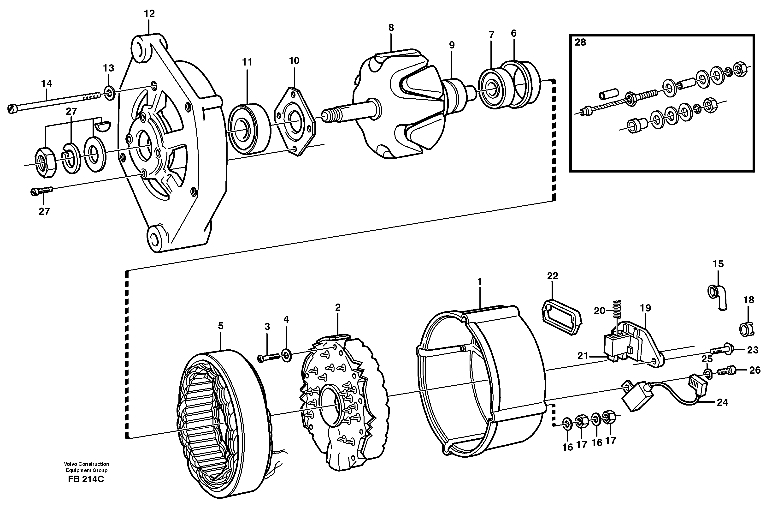 Схема запчастей Volvo EW230B - 31246 Alternator EW230B ?KERMAN ?KERMAN EW230B