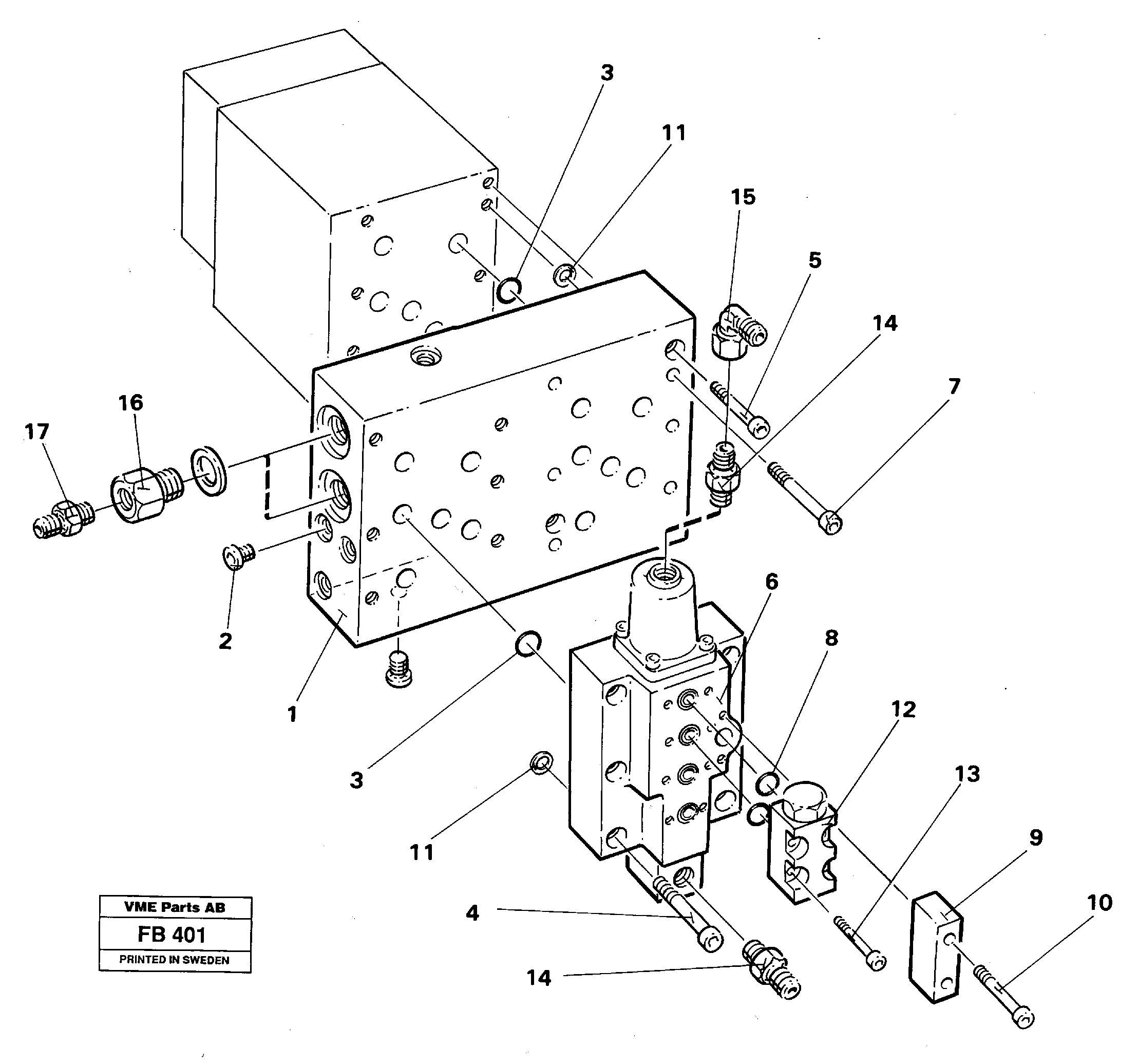 Схема запчастей Volvo EW230B - 29207 Slew valve block EW230B ?KERMAN ?KERMAN EW230B