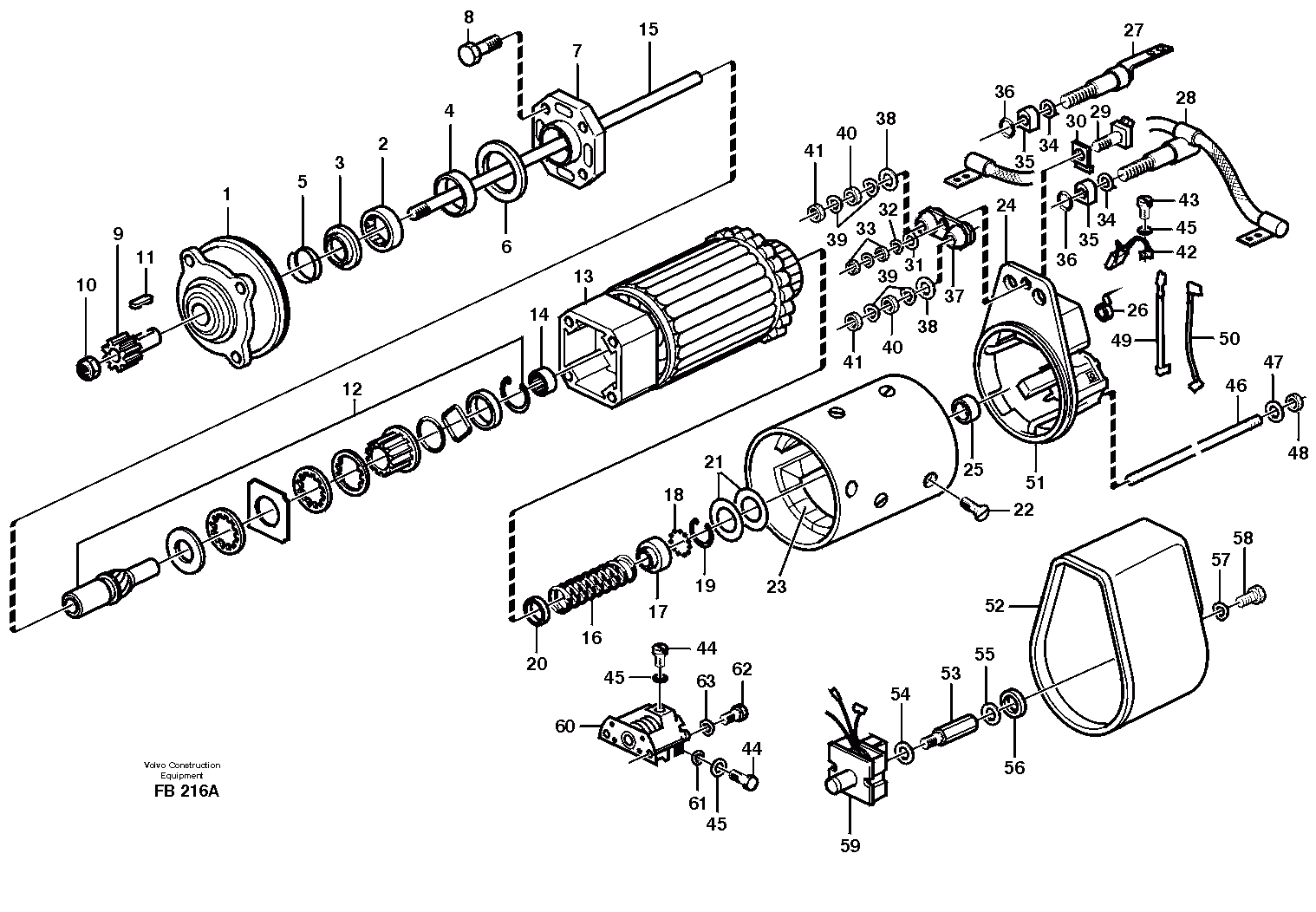 Схема запчастей Volvo EW230B - 20504 Starter motor EW230B ?KERMAN ?KERMAN EW230B