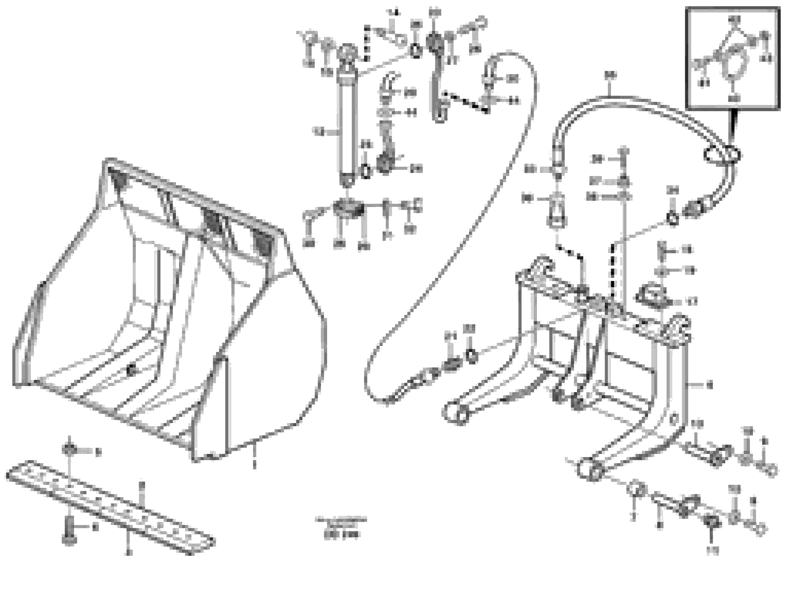 Схема запчастей Volvo EW230B - 99691 High-tipping bucket ATTACHMENTS ATTACHMENTS BUCKETS