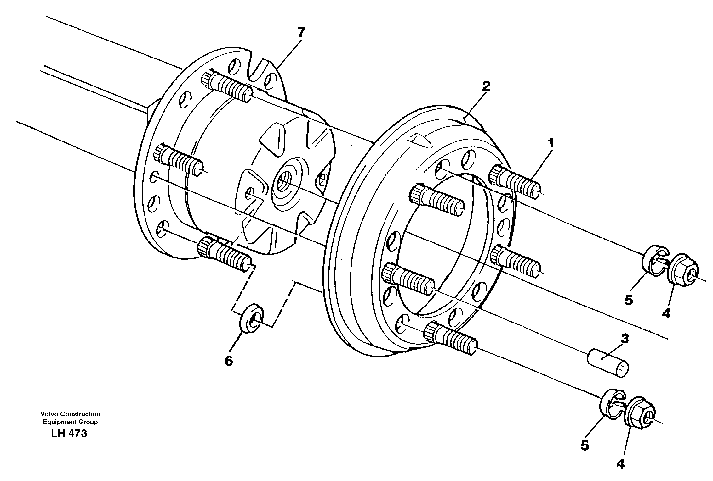 Схема запчастей Volvo EW230B - 29749 Widening ring EW230B SER NO 1736-