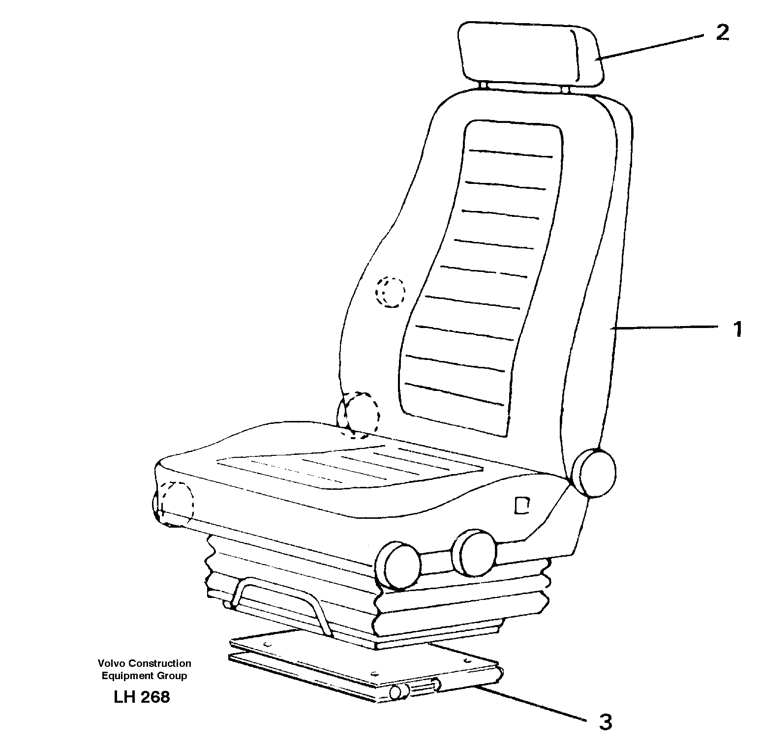 Схема запчастей Volvo EW230B - 30460 Operator seat Viking EW230B SER NO 1736-