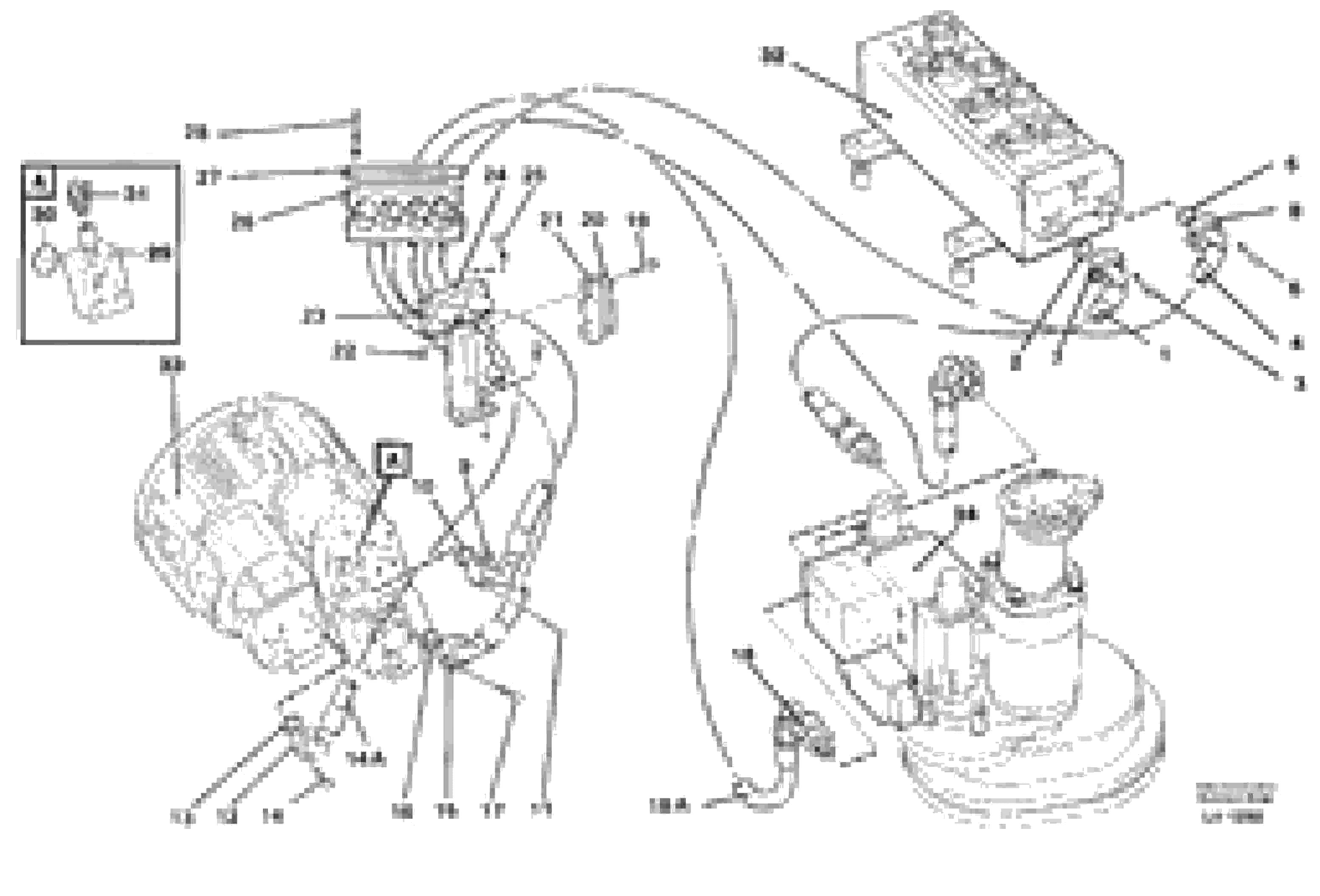 Схема запчастей Volvo EW230B - 100627 Hydraulic system, feeding lines EW230B SER NO 1736-