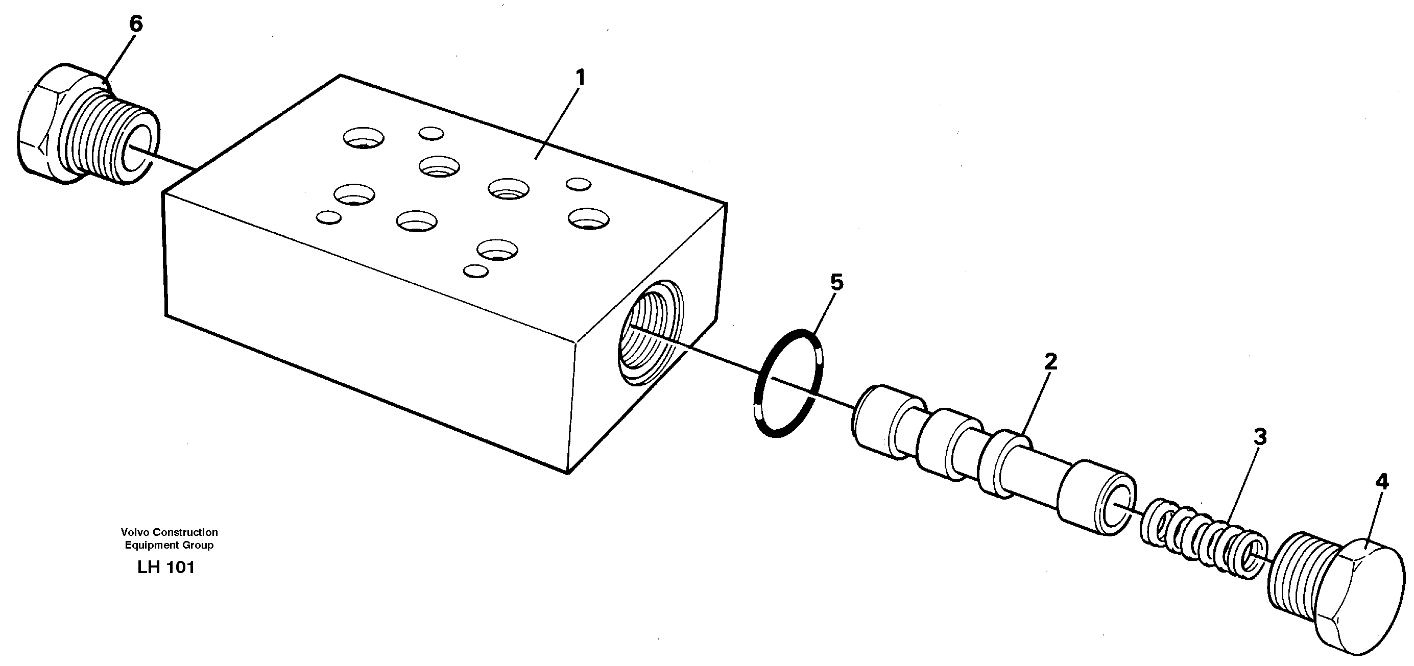 Схема запчастей Volvo EW230B - 19308 High speed valve EW230B SER NO 1736-