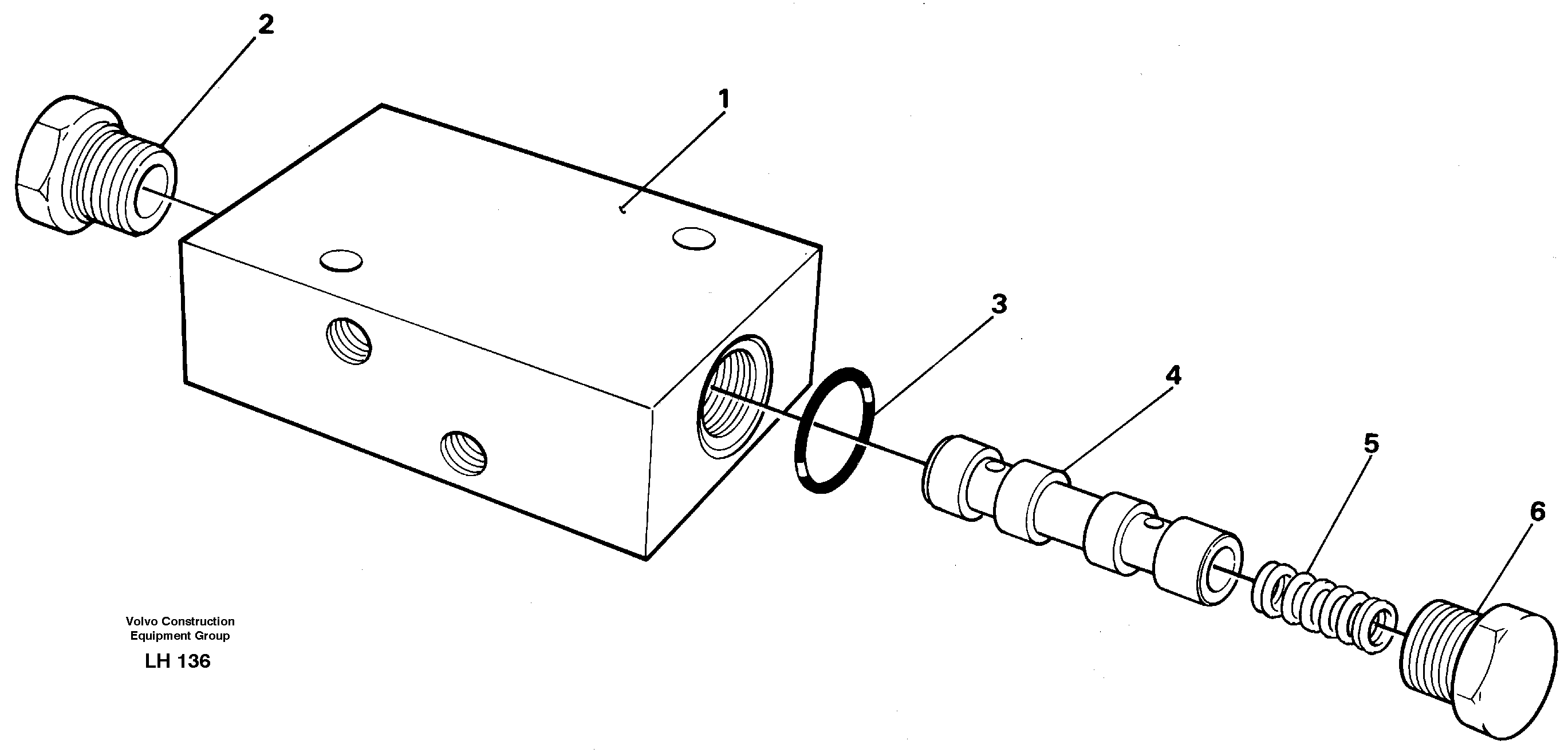 Схема запчастей Volvo EW230B - 30318 Connection valve EW230B SER NO 1736-