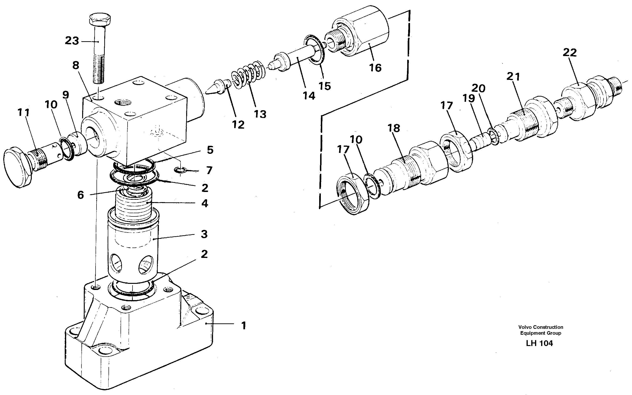 Схема запчастей Volvo EW230B - 38085 Pressure limiting valve EW230B SER NO 1736-