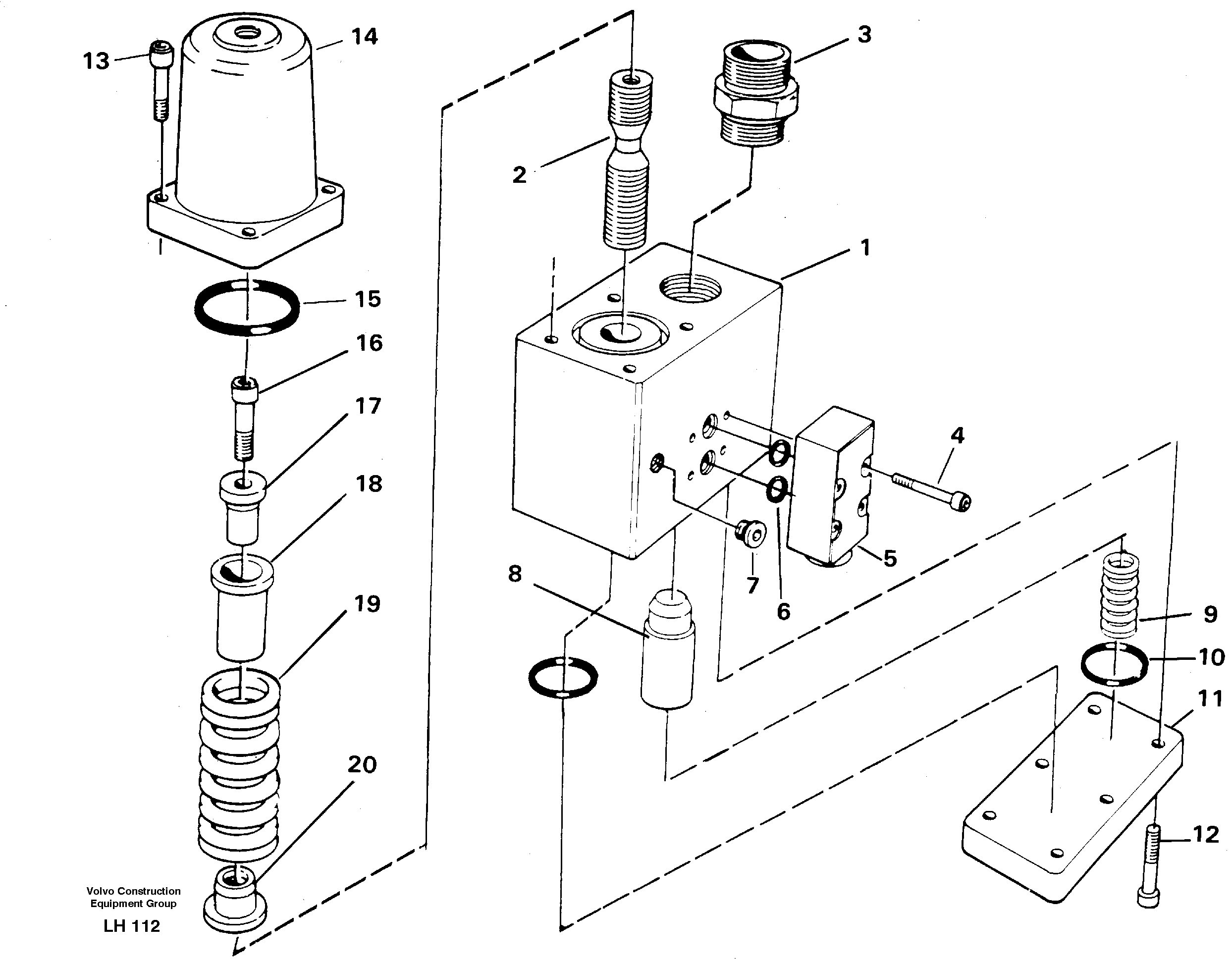 Схема запчастей Volvo EW230B - 98250 Overcenter valve EW230B SER NO 1736-