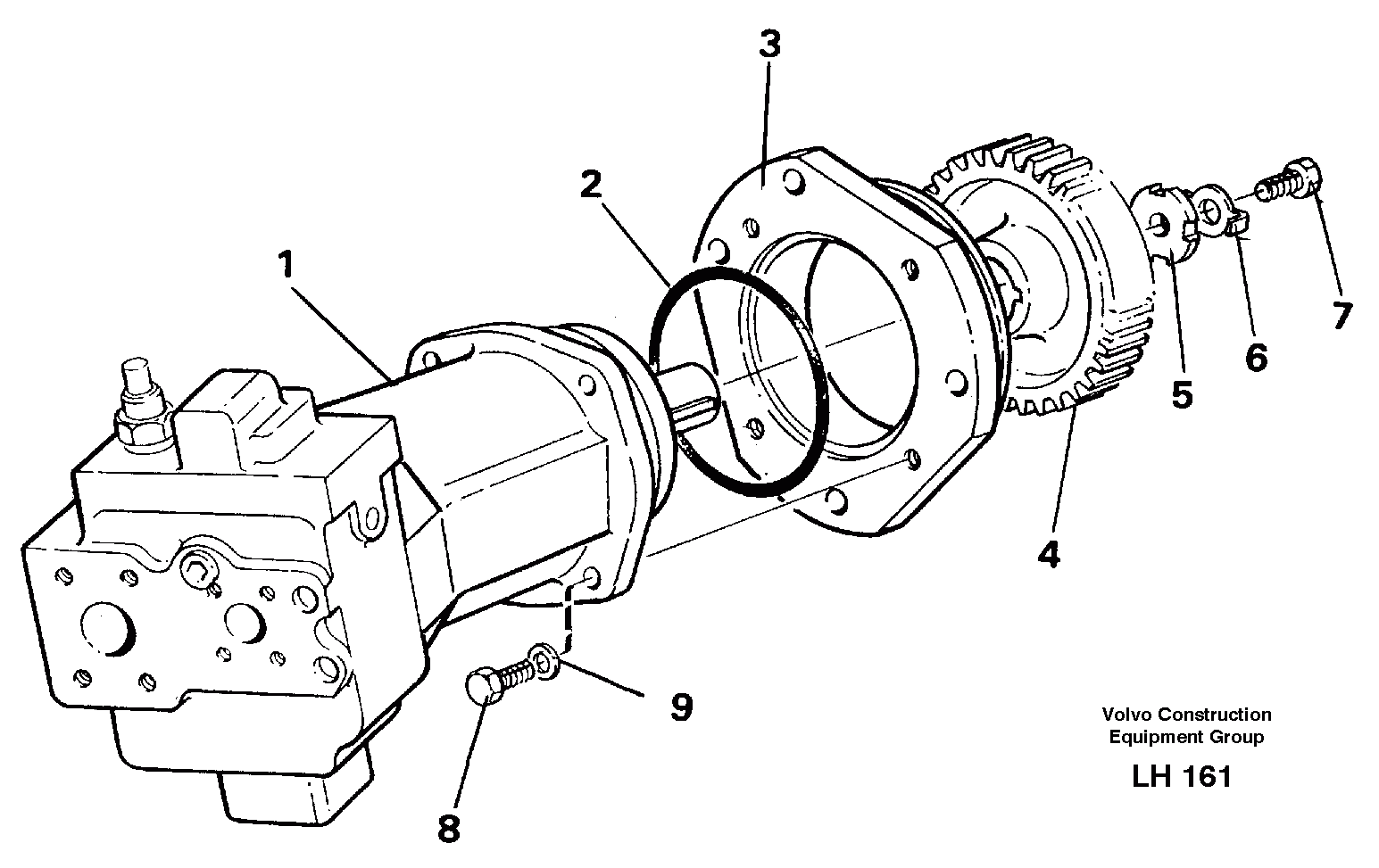 Схема запчастей Volvo EW230B - 13639 Hydraulic pump P1/p2/p3 EW230B SER NO 1736-