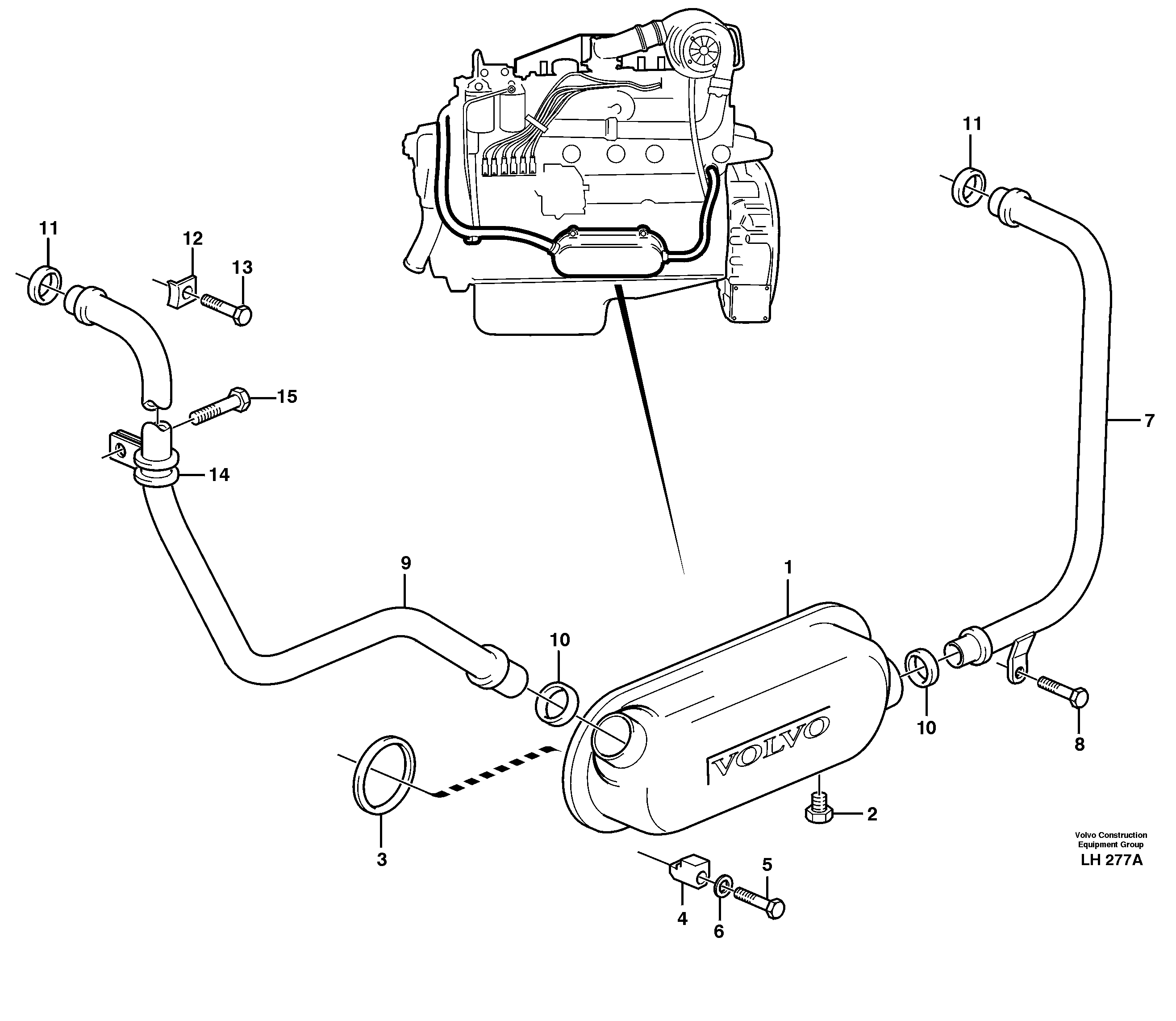 Схема запчастей Volvo EW230B - 39143 Масляный радиатор EW230B SER NO 1736-