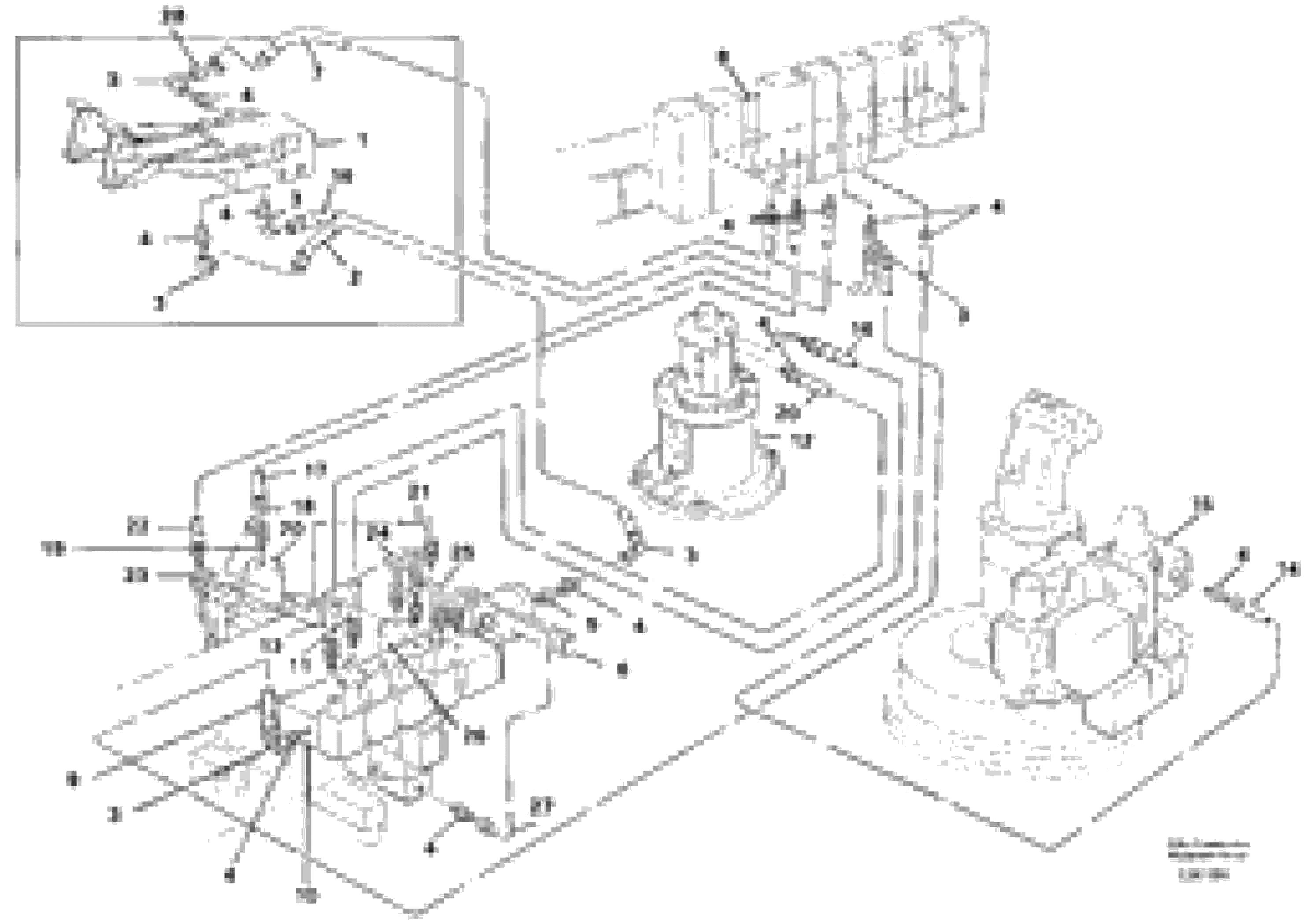 Схема запчастей Volvo EW230B - 44489 Servo system,incl travel and locking oscillating axle EW230B SER NO 1736-