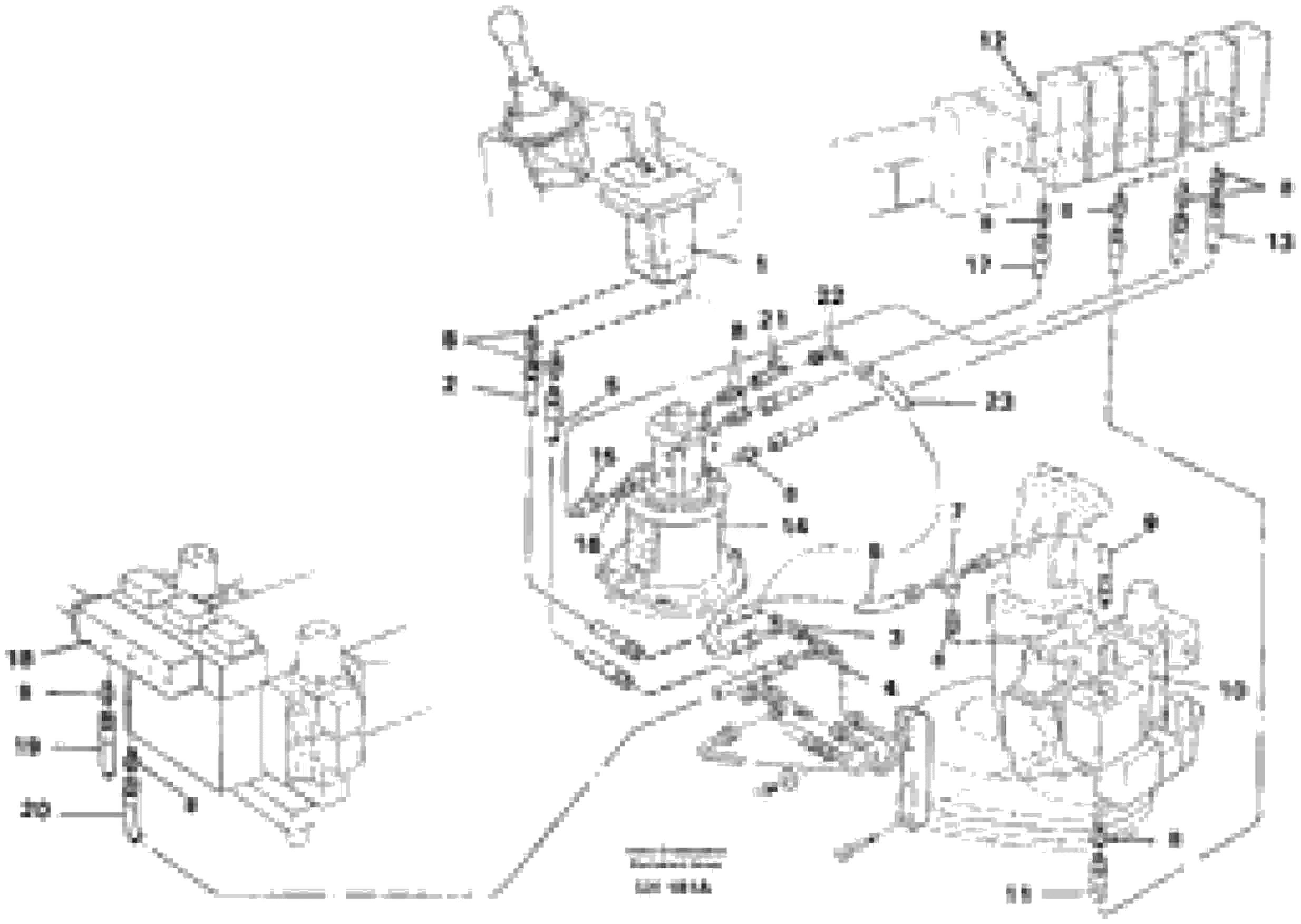 Схема запчастей Volvo EW230B - 45082 Servo system, outriggers,dozer and fuel miser EW230B SER NO 1736-