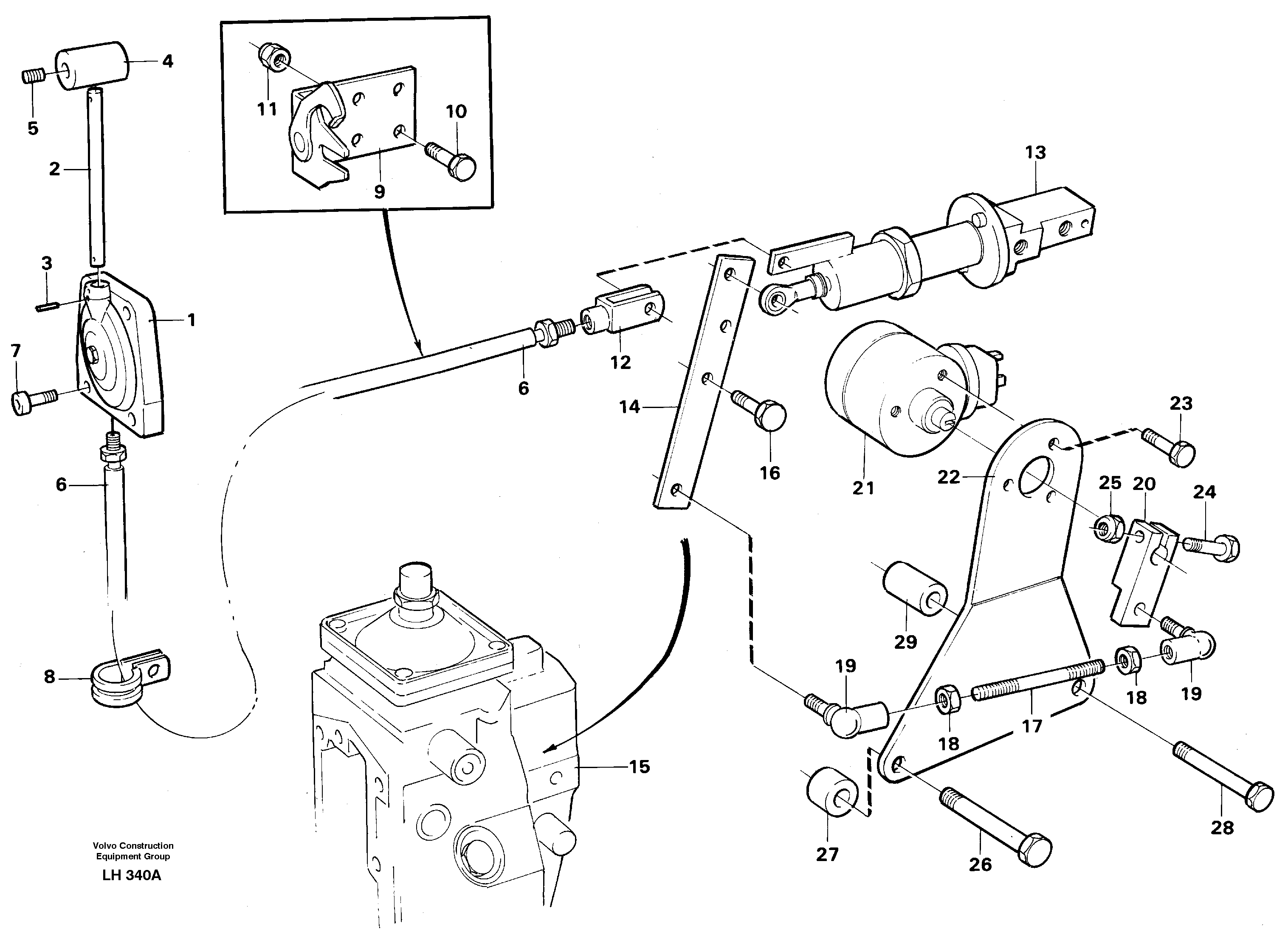 Схема запчастей Volvo EW230B - 41791 Throttle control EW230B SER NO 1736-