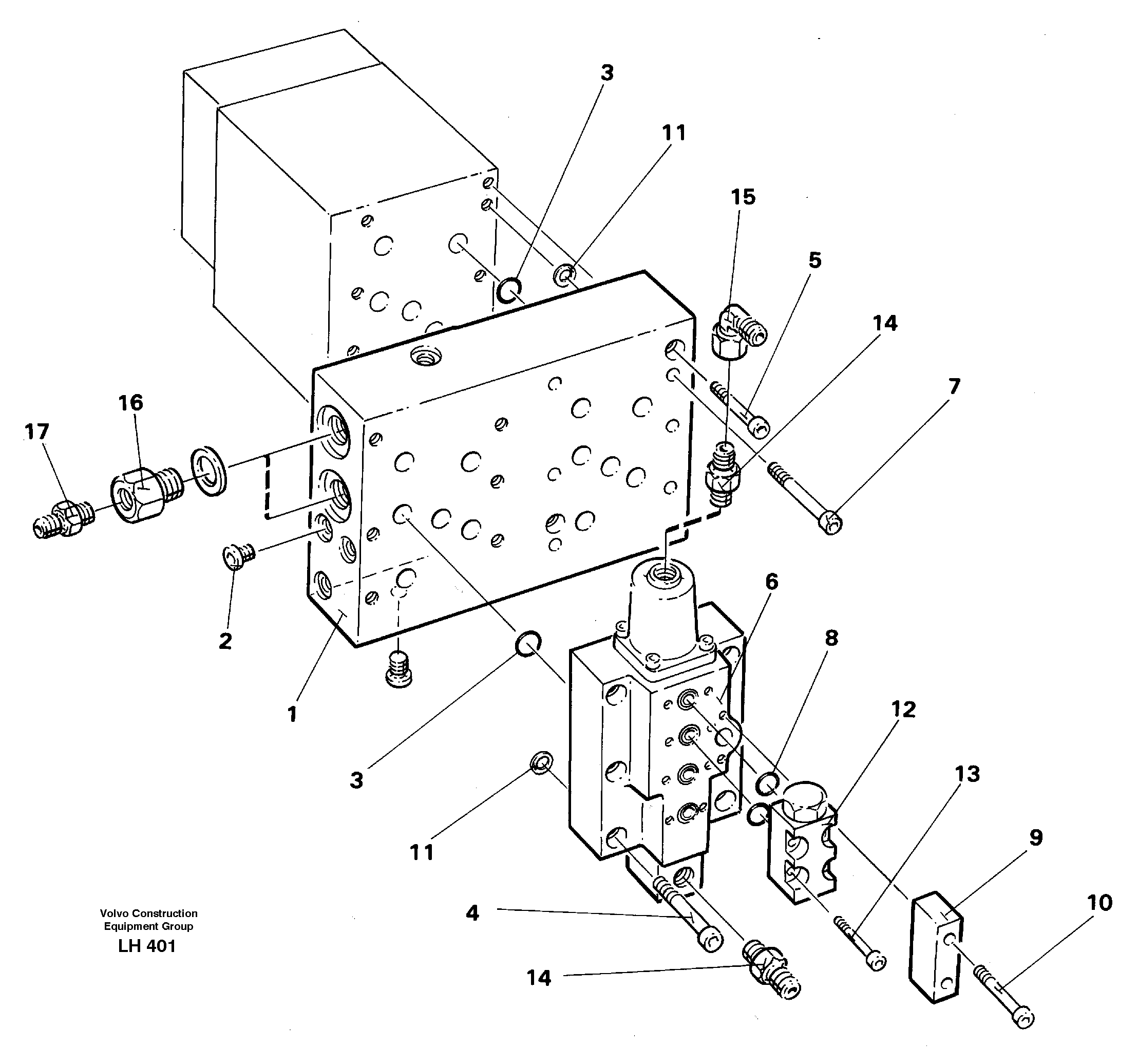 Схема запчастей Volvo EW230B - 45092 Control block EW230B SER NO 1736-