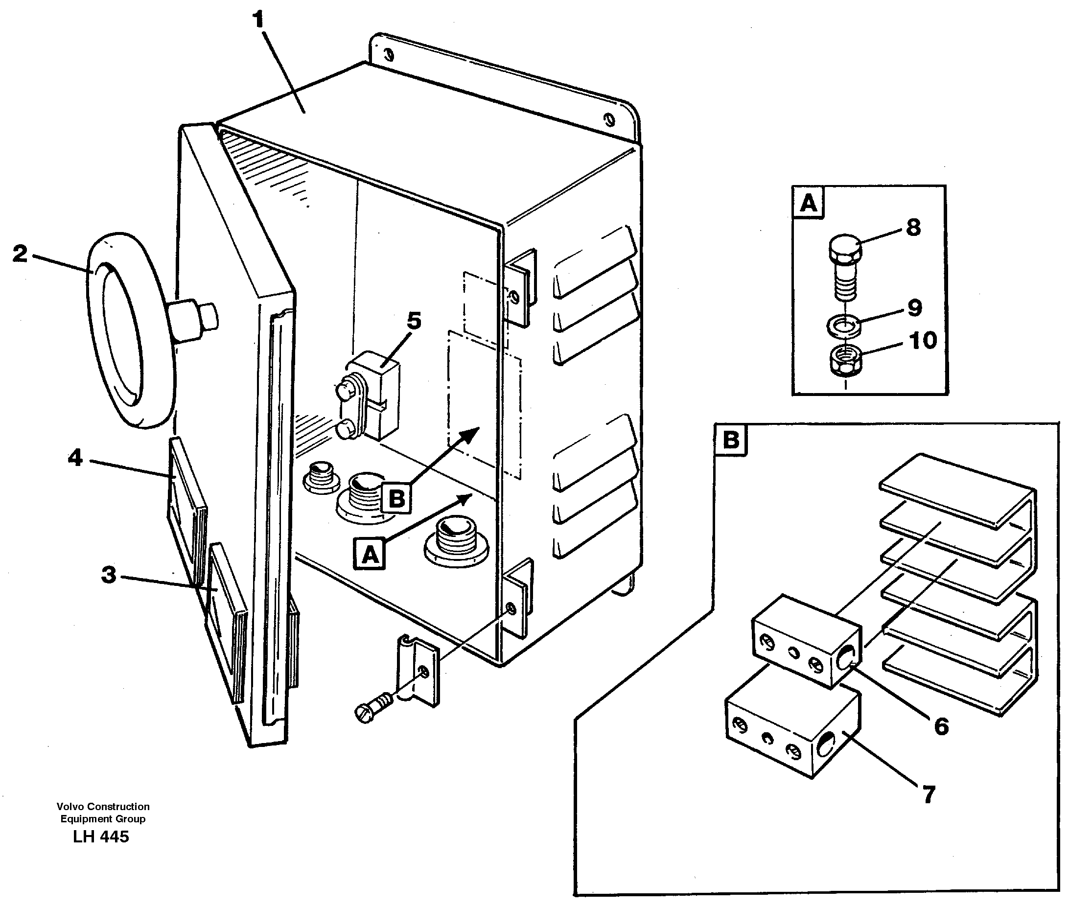 Схема запчастей Volvo EW230B - 65265 Magnet equipment Ohio, instrument box EW230B SER NO 1736-