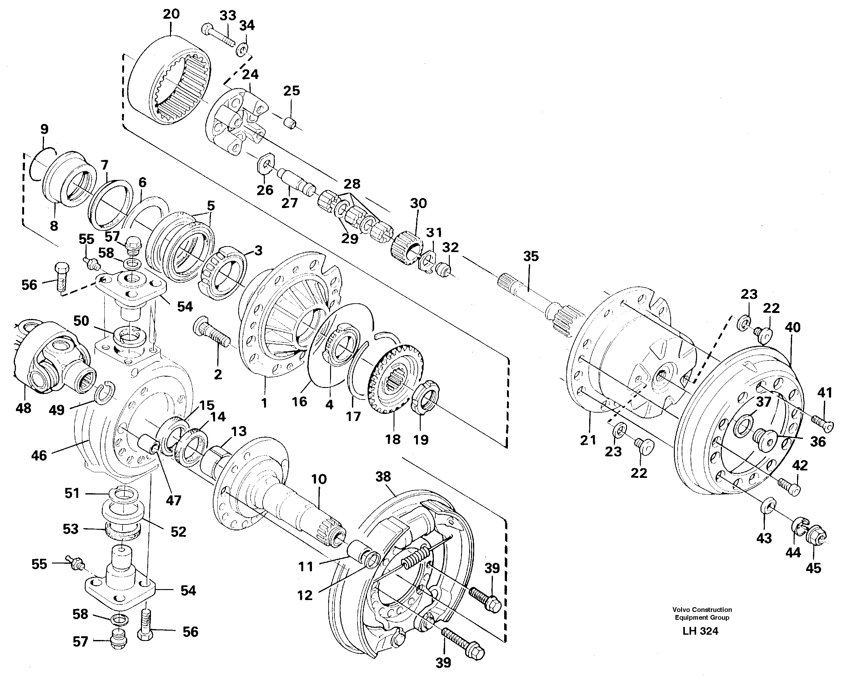 Схема запчастей Volvo EW230B - 11883 Ступица колеса EW230B SER NO 1736-