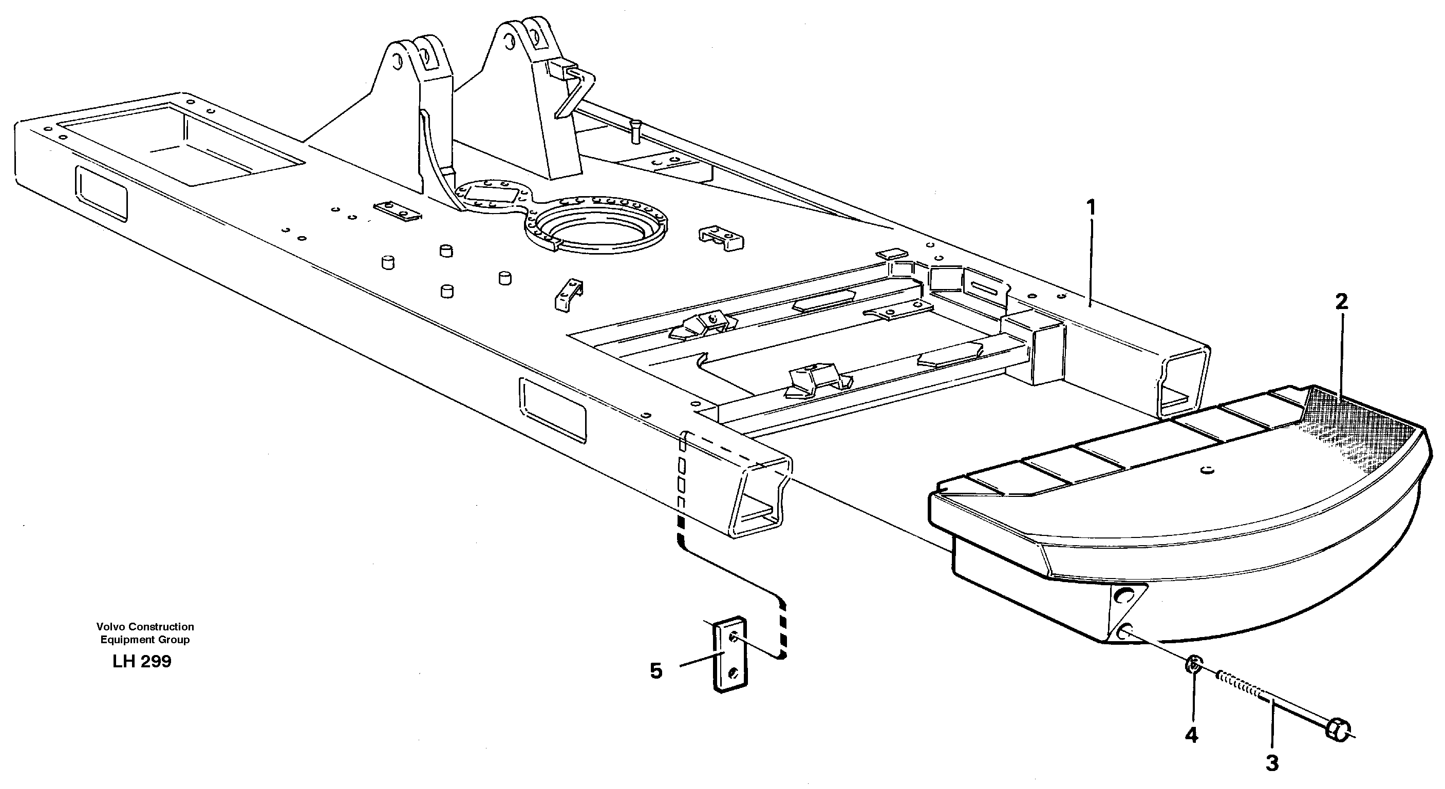 Схема запчастей Volvo EW230B - 29743 Противовесы EW230B SER NO 1736-