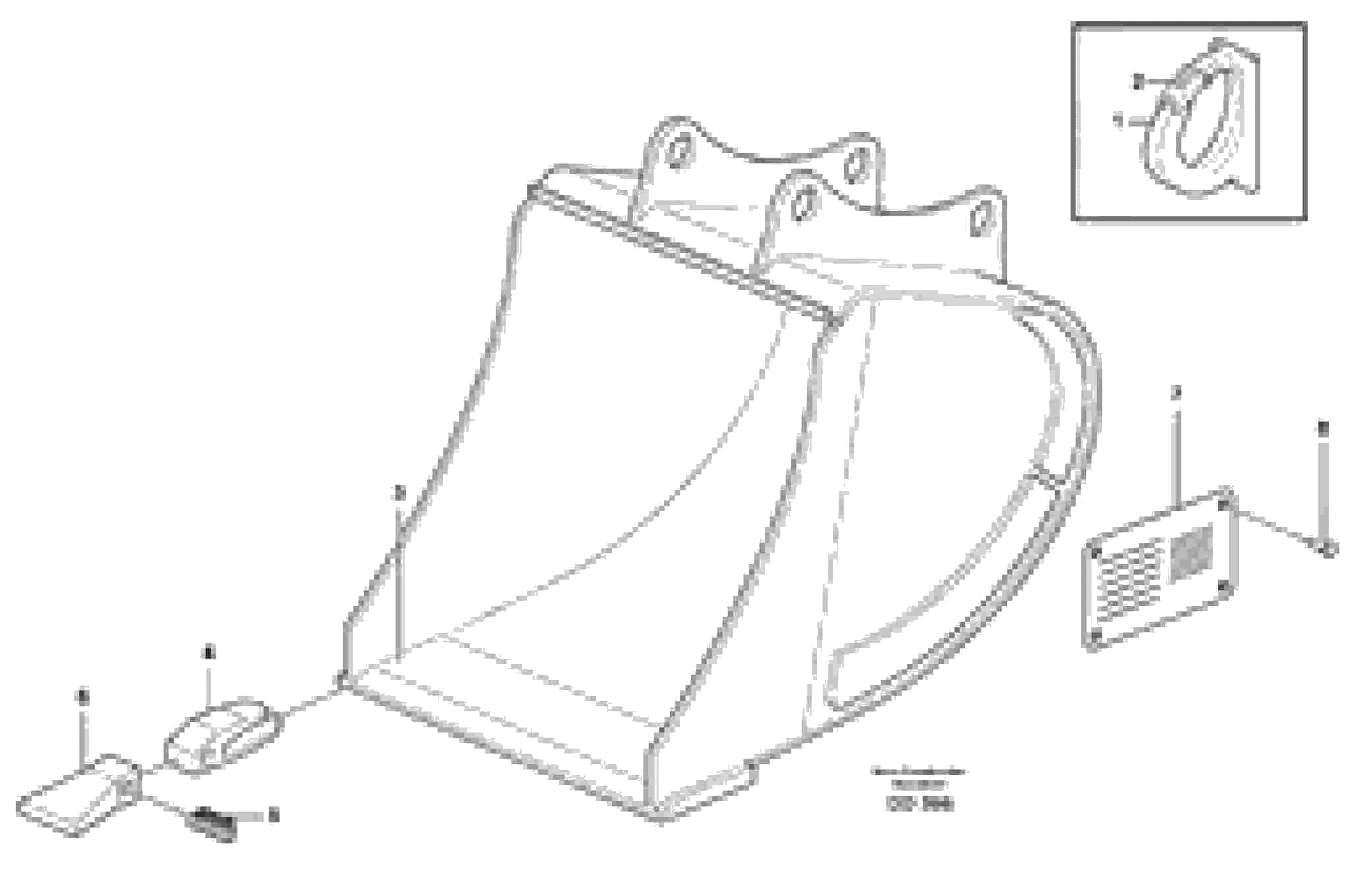 Схема запчастей Volvo EC620 - 28475 Buckets, direct fitting,combi Parts ATTACHMENTS ATTACHMENTS BUCKETS