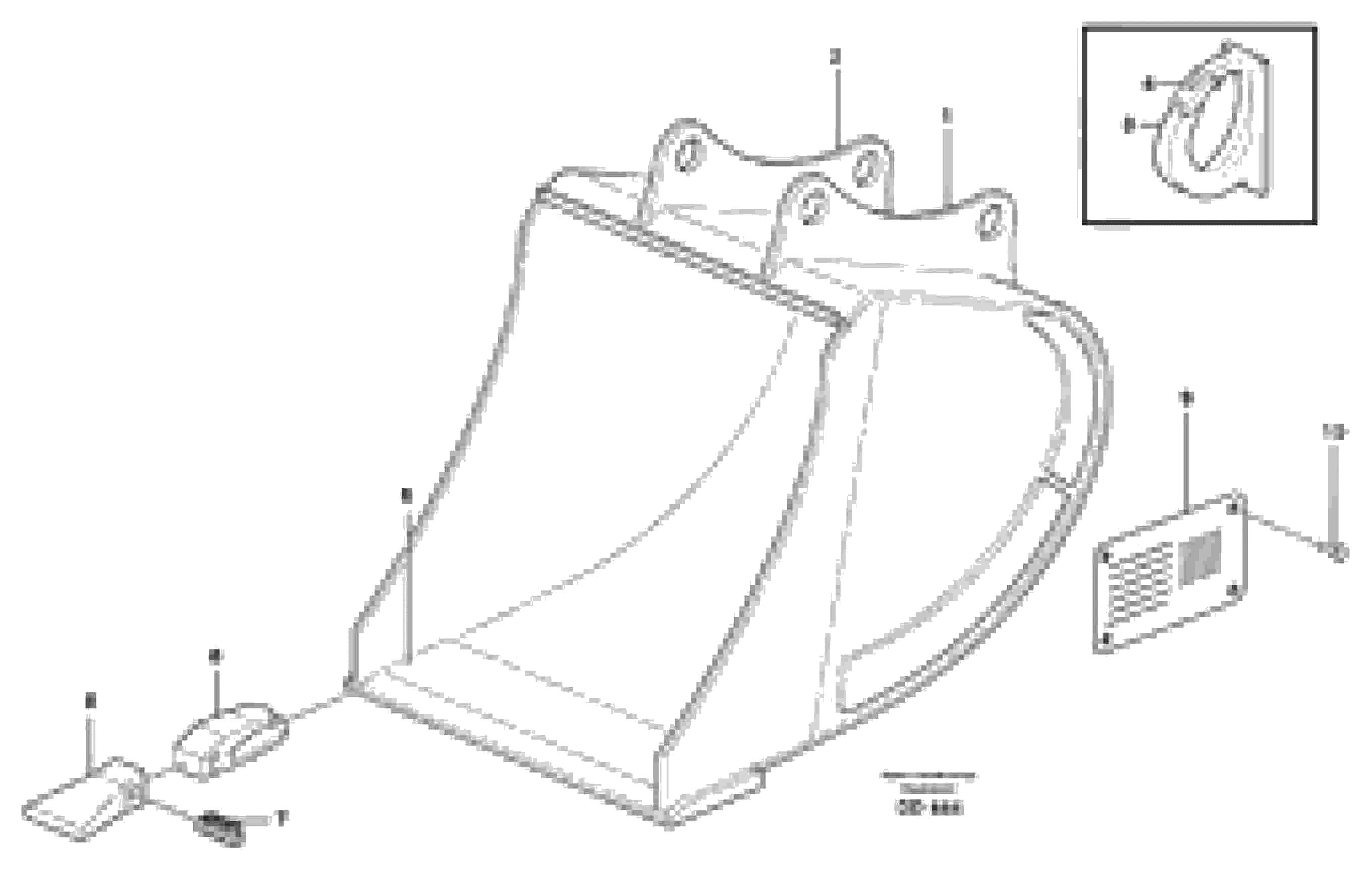 Схема запчастей Volvo EC620 - 28723 Buckets, direct fitting, Esco Super V ATTACHMENTS ATTACHMENTS BUCKETS