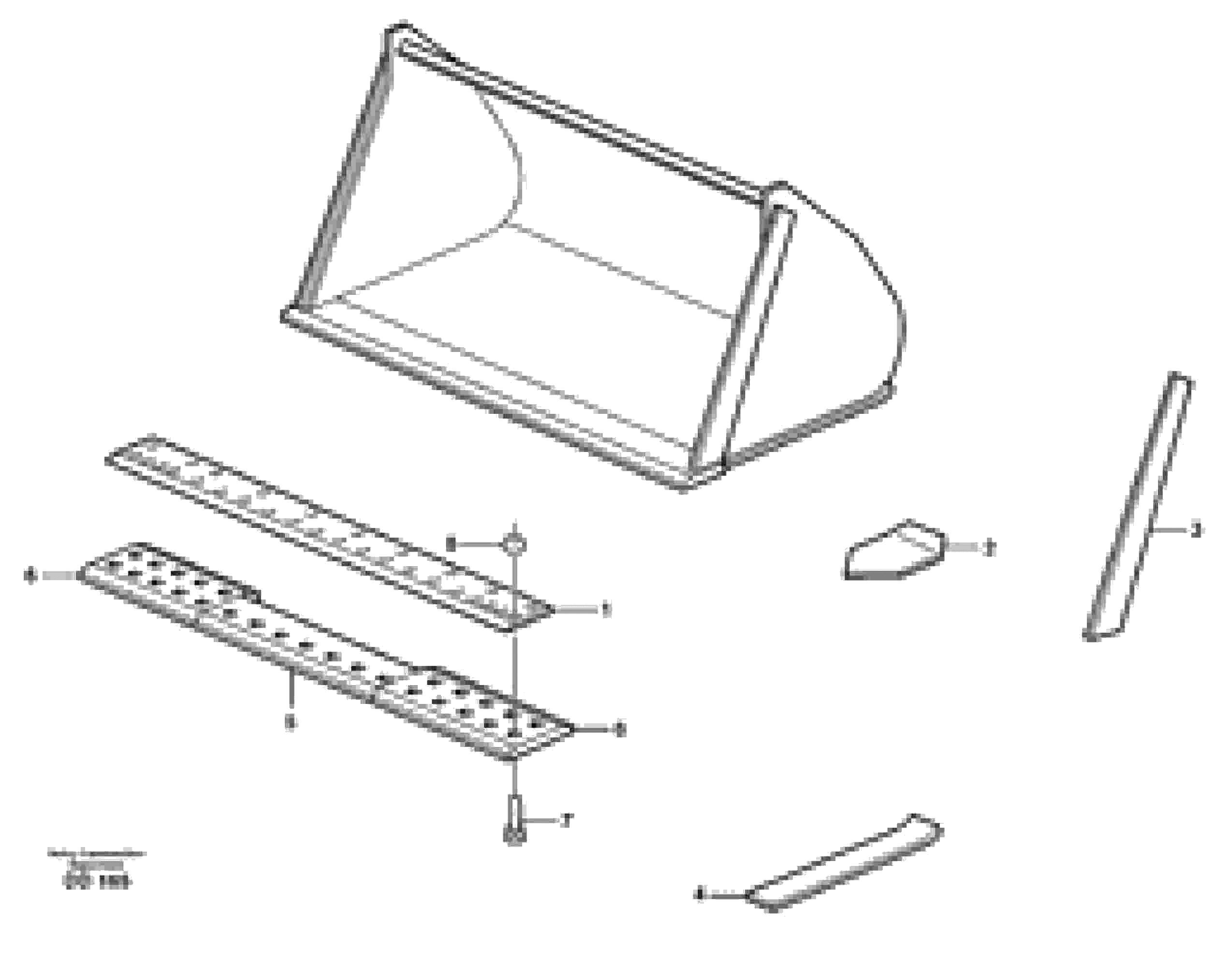 Схема запчастей Volvo EC620 - 20849 Light materials bucket ATTACHMENTS ATTACHMENTS BUCKETS