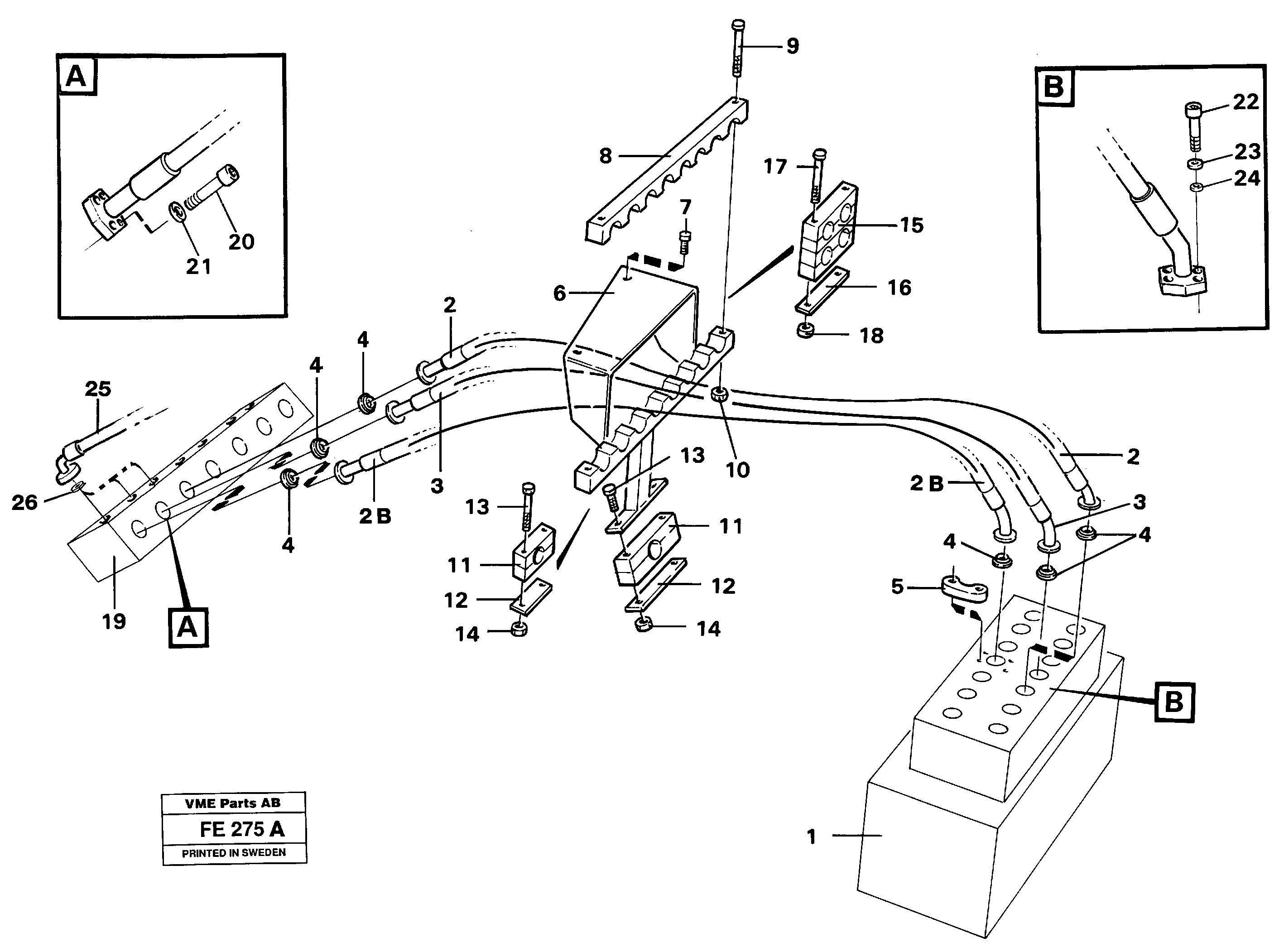 Схема запчастей Volvo EC620 - 97711 Hydraulic system, dipperarm EC620 ?KERMAN ?KERMAN EC620 SER NO - 445