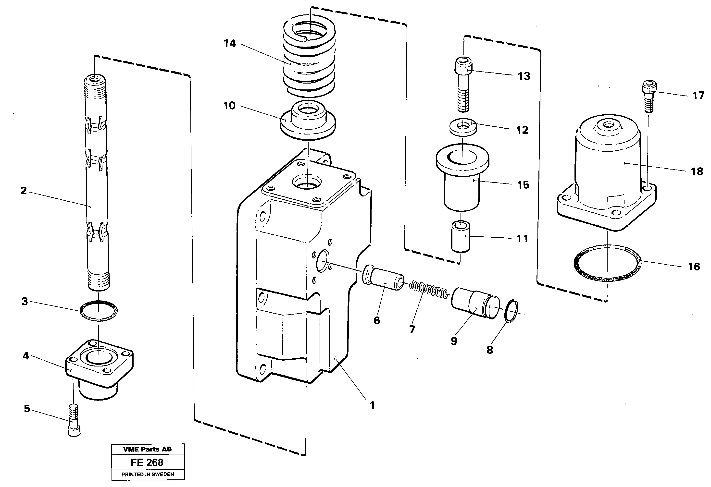 Схема запчастей Volvo EC620 - 29838 Four-way valve for slewing EC620 ?KERMAN ?KERMAN EC620 SER NO - 445