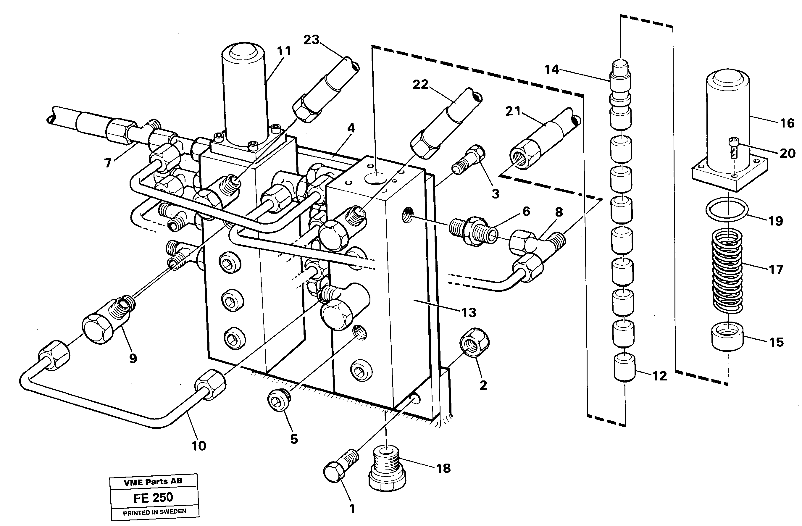 Схема запчастей Volvo EC620 - 31267 Control valves P2v P3v EC620 ?KERMAN ?KERMAN EC620 SER NO - 445