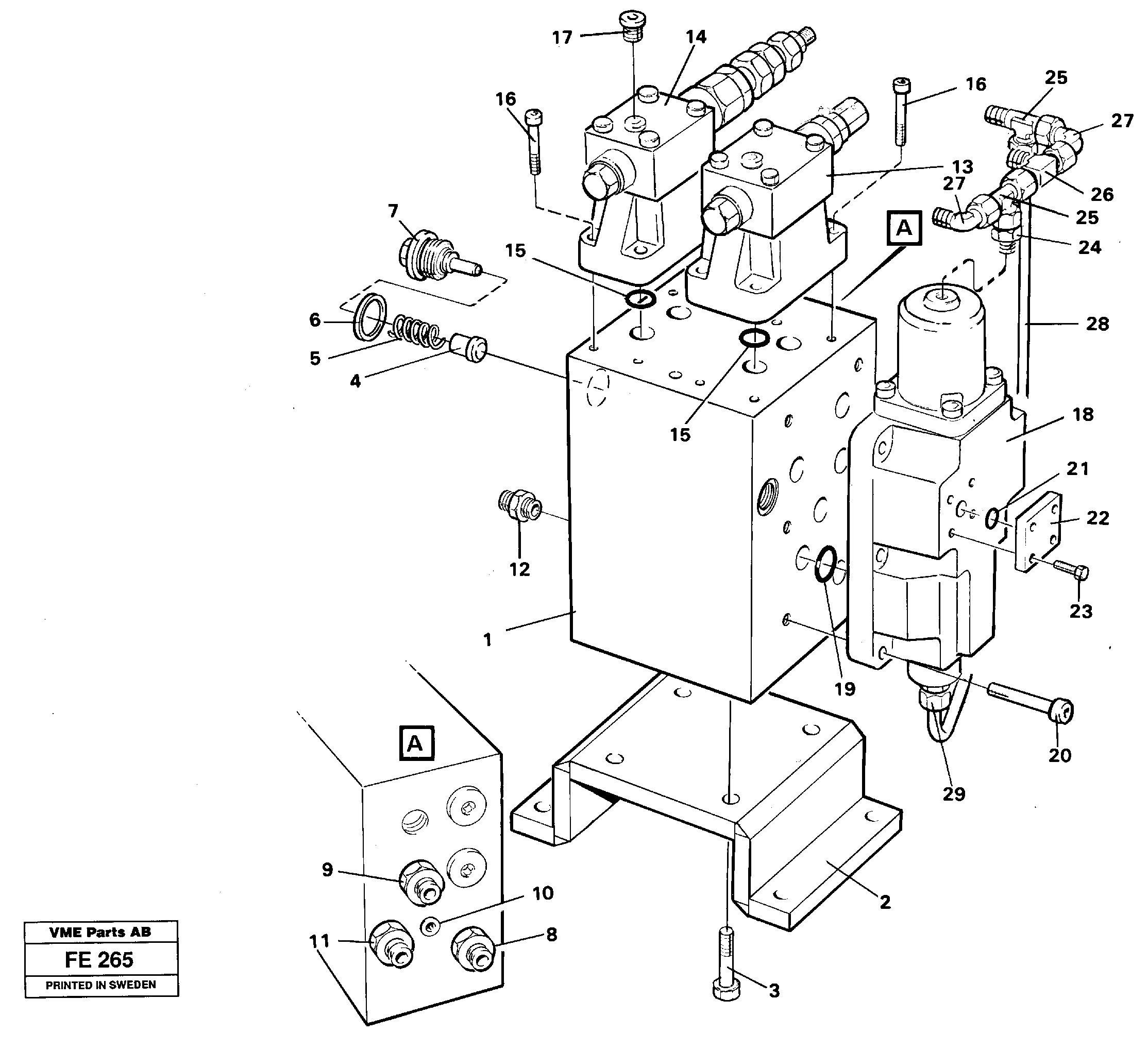 Схема запчастей Volvo EC620 - 31271 Slew valve assembly EC620 ?KERMAN ?KERMAN EC620 SER NO - 445