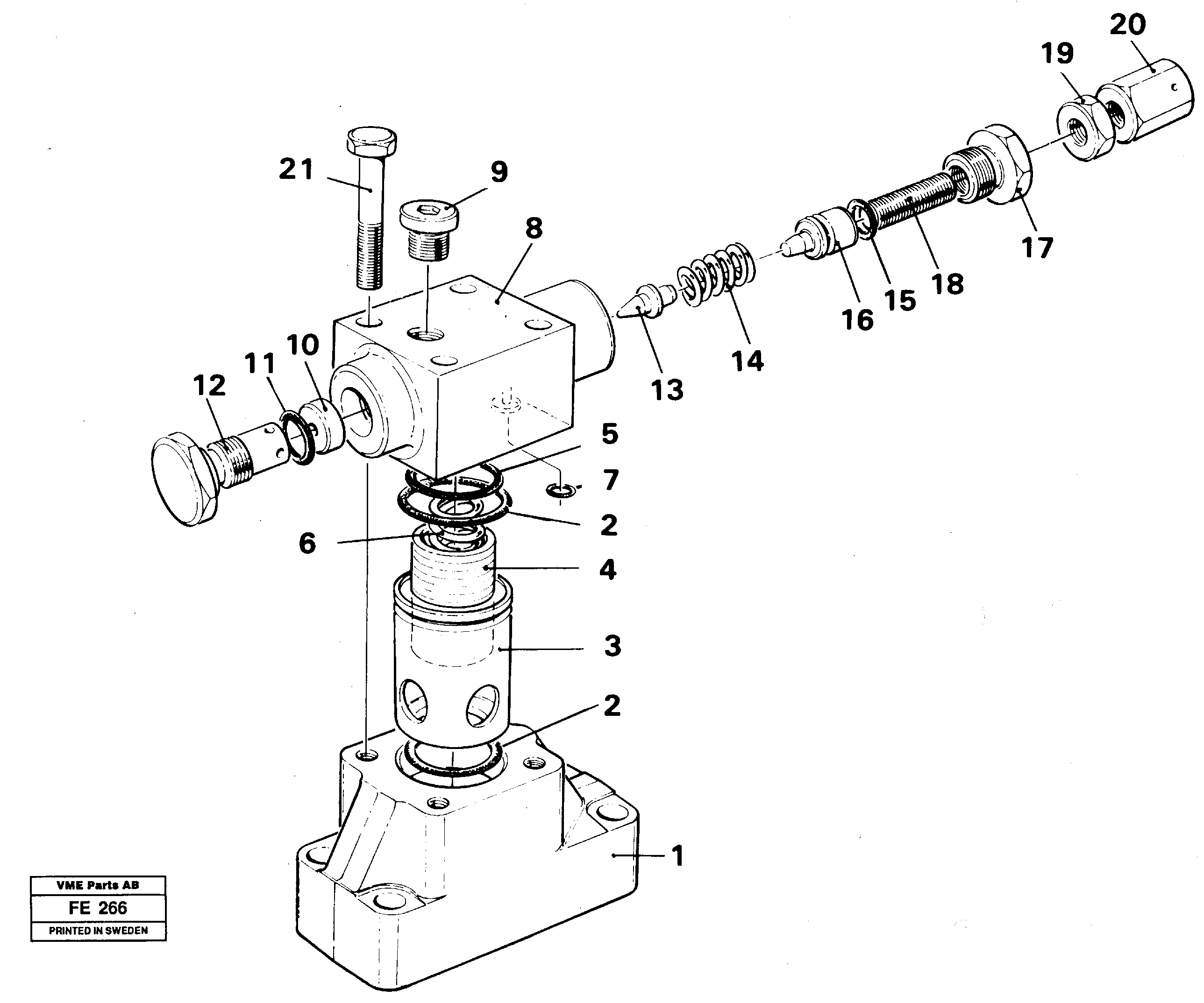 Схема запчастей Volvo EC620 - 31279 Pressure limiting valve EC620 ?KERMAN ?KERMAN EC620 SER NO - 445