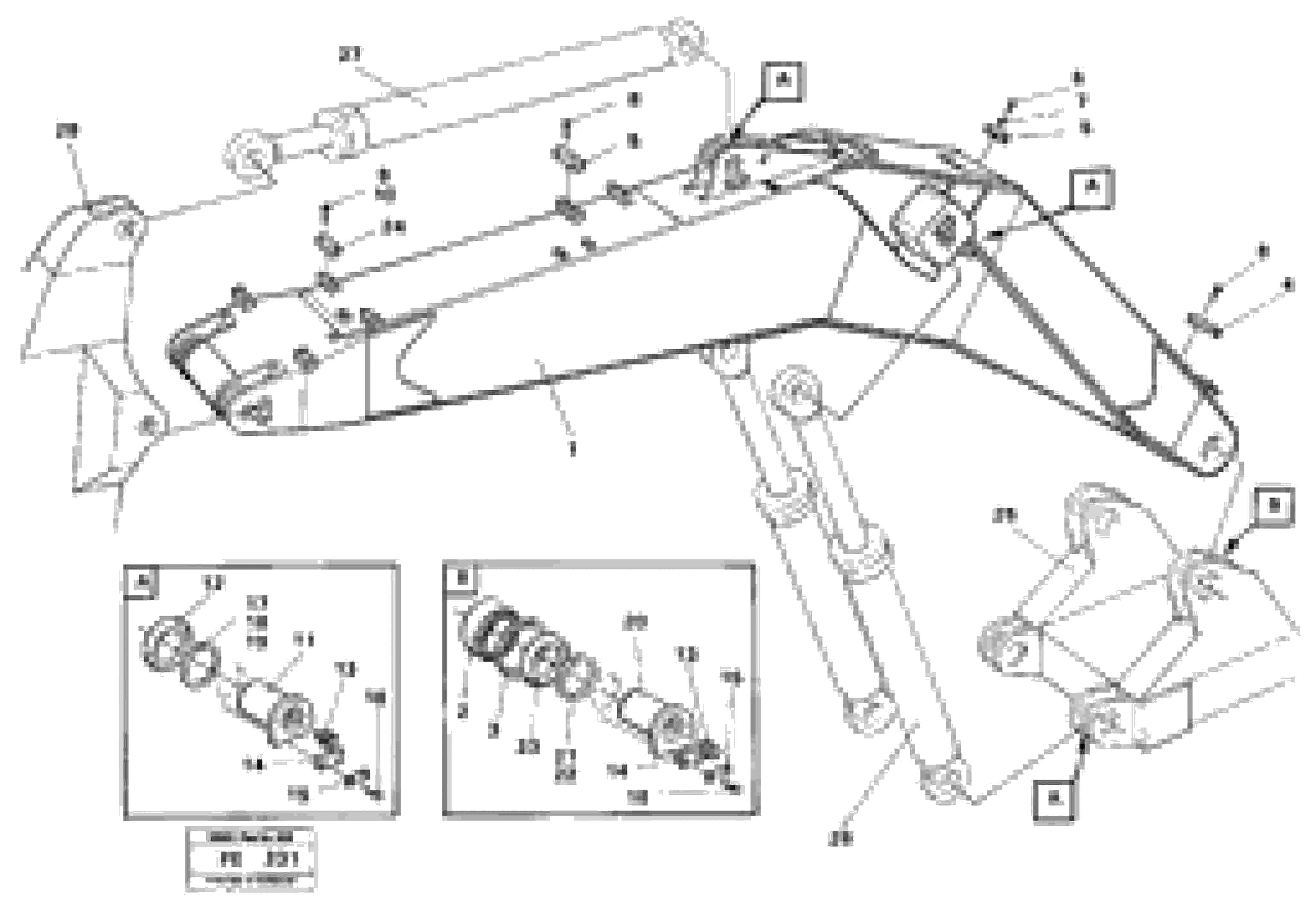 Схема запчастей Volvo EC620 - 26145 Backhoe boom incl. attachements, 7.30 m EC620 ?KERMAN ?KERMAN EC620 SER NO - 445