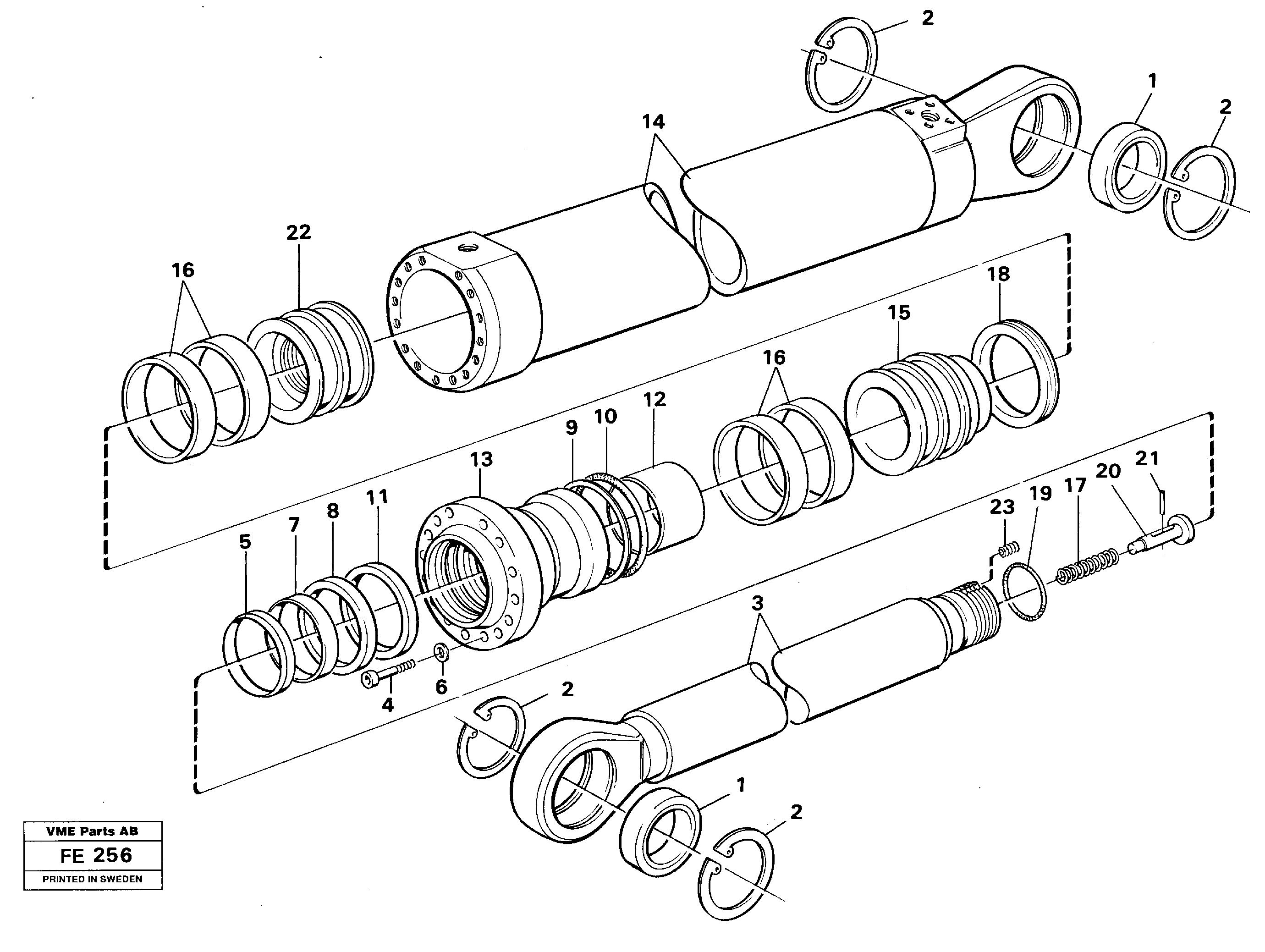 Схема запчастей Volvo EC620 - 16095 Dipper cylinder, backhoe dipper EC620 ?KERMAN ?KERMAN EC620 SER NO - 445